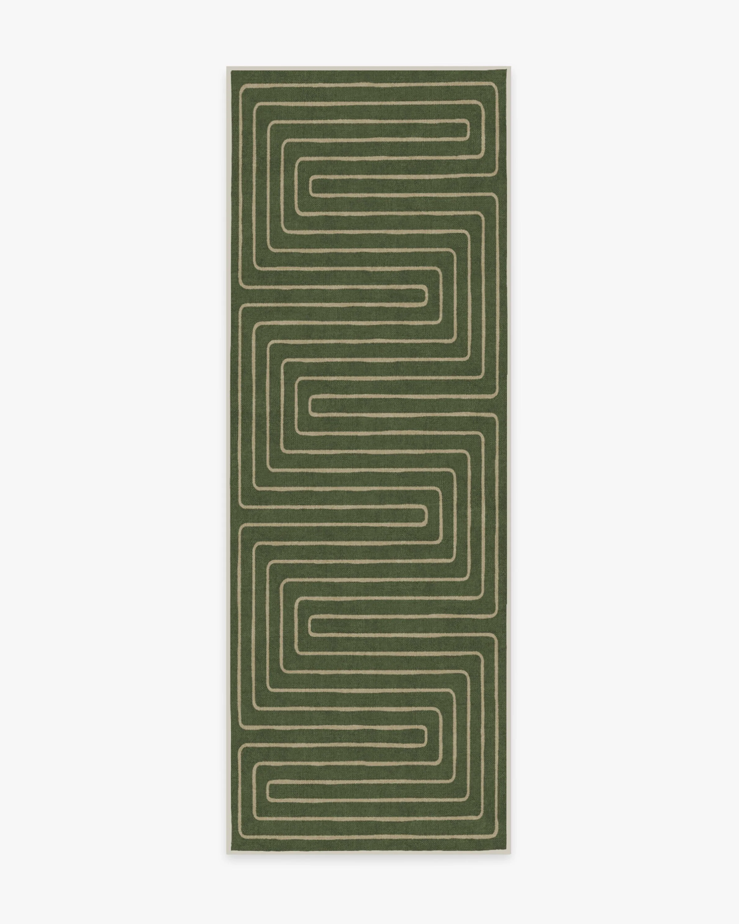 Labyrinth Fern Green Rug by Jonathan Adler