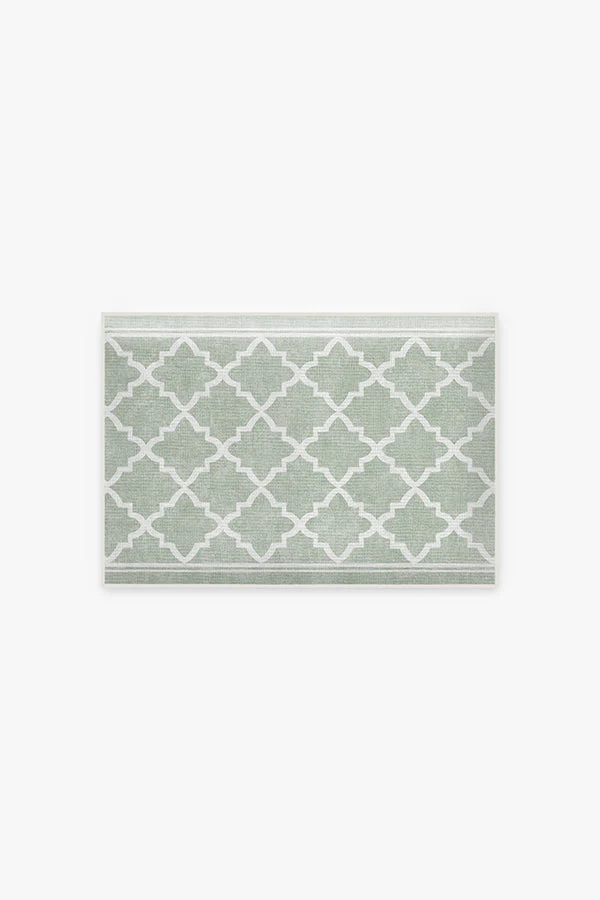 Tria Trellis Sage Green Bath Mat