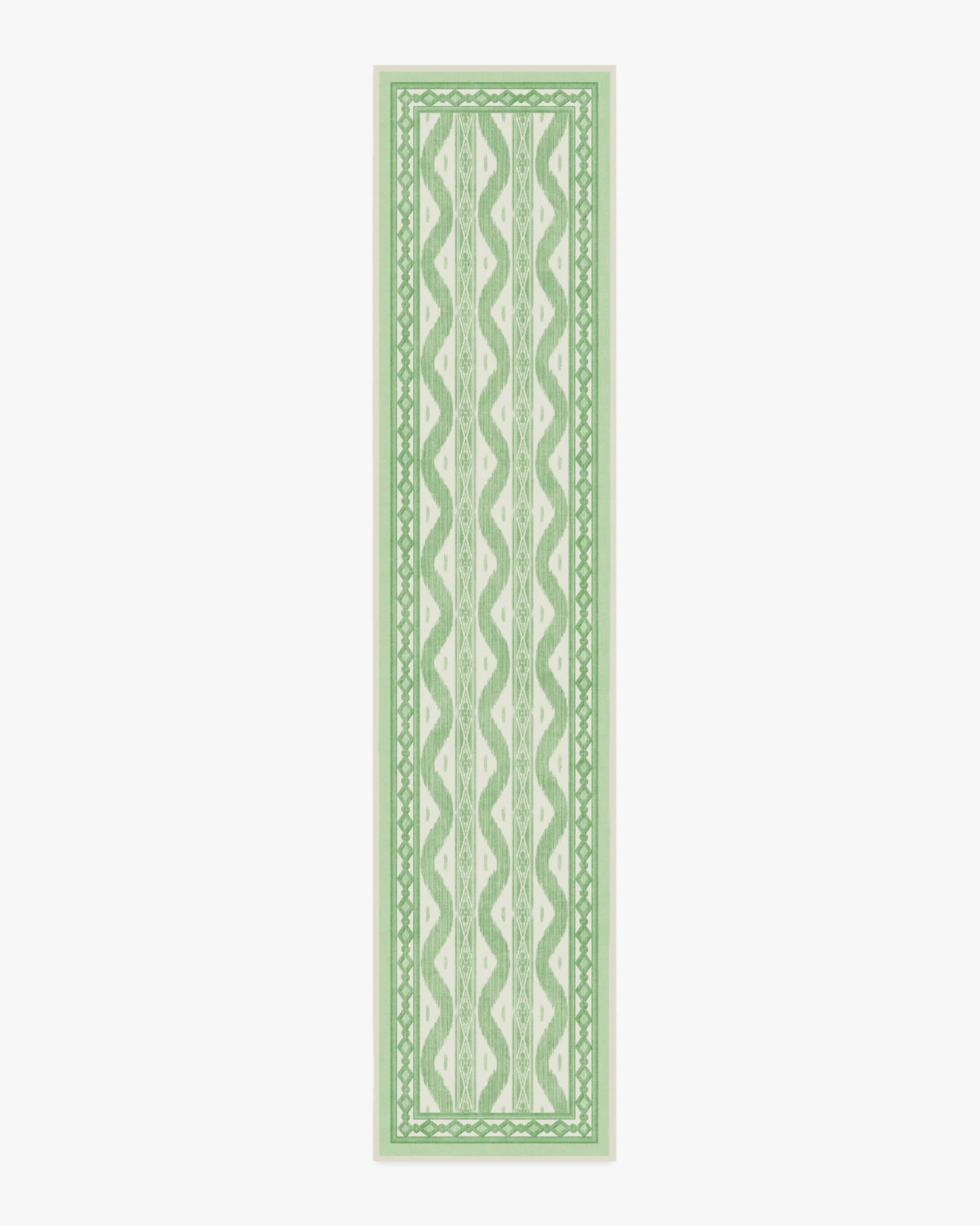 Ava Ikat Green Flatwoven Rug by Mrs. Alice