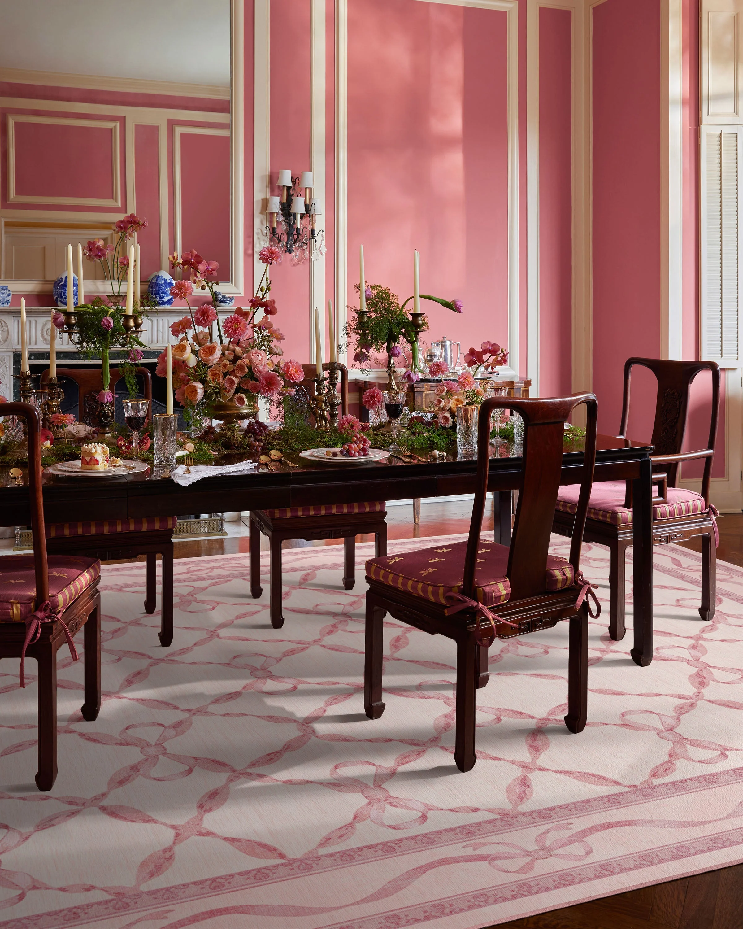 Eloise Pink Flatwoven Rug by Mrs. Alice