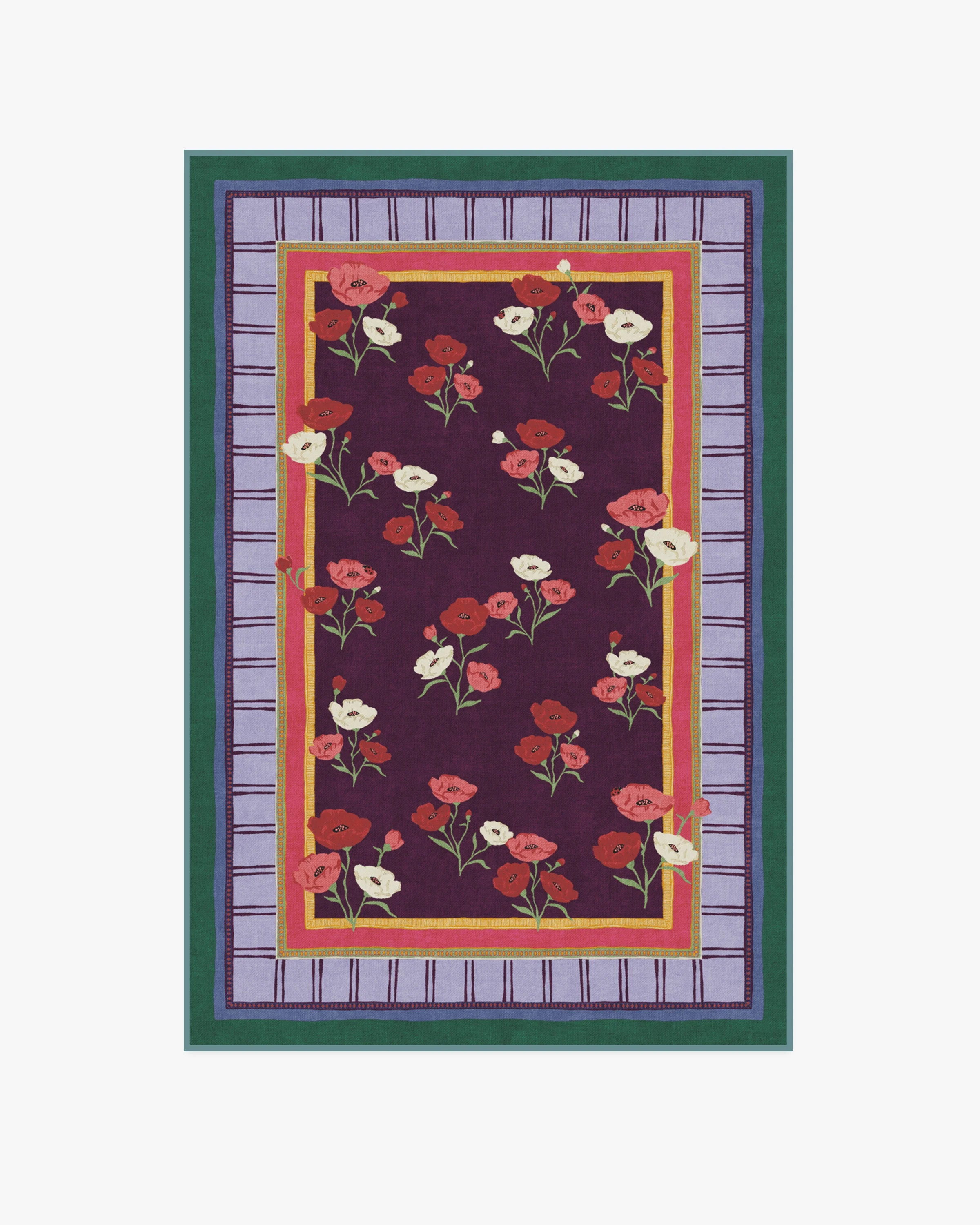 Ambroeus Royal Plum Flatwoven Rug by Iris Apfel