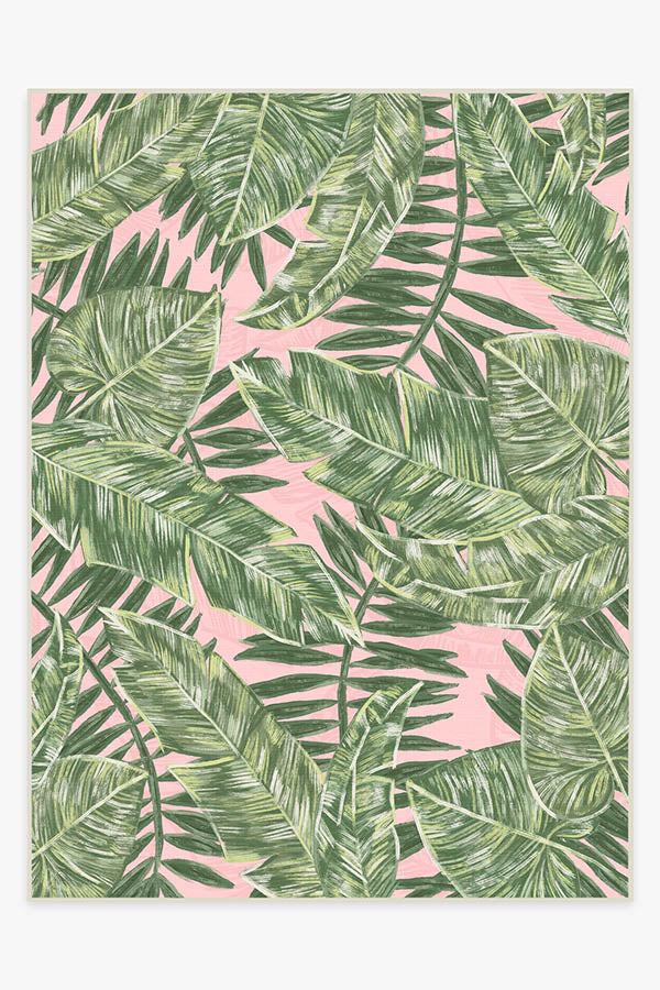 Filifera Palm Pink Outdoor Rug