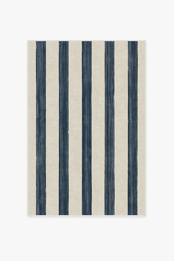 Sumi Sailor Stripe Navy Flatwoven Rug