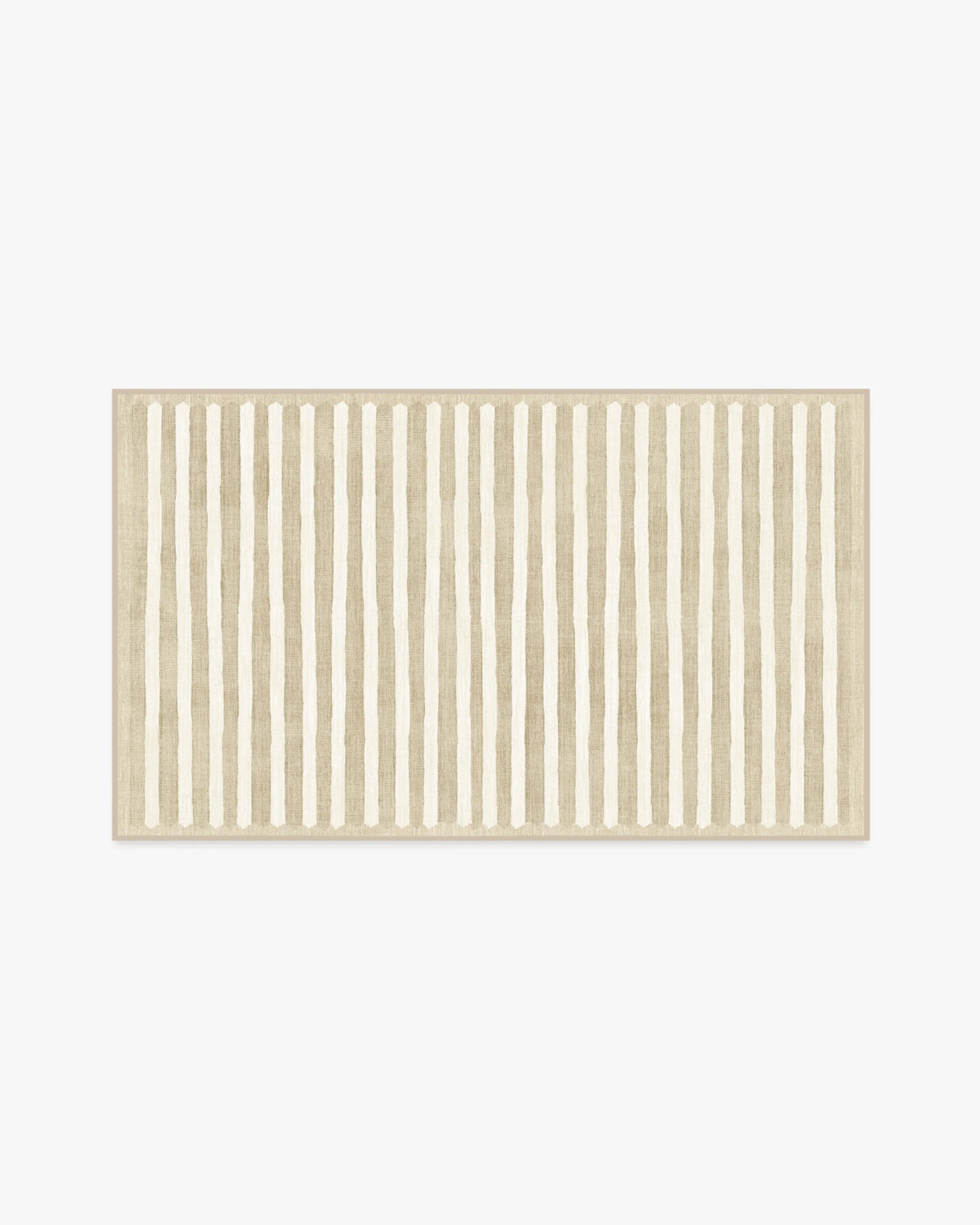 Elin Stripe Latte Cream Flatwoven Rug by goop