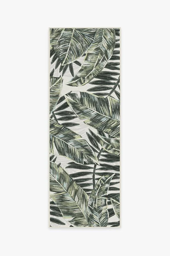Filifera Palm Green Outdoor Rug