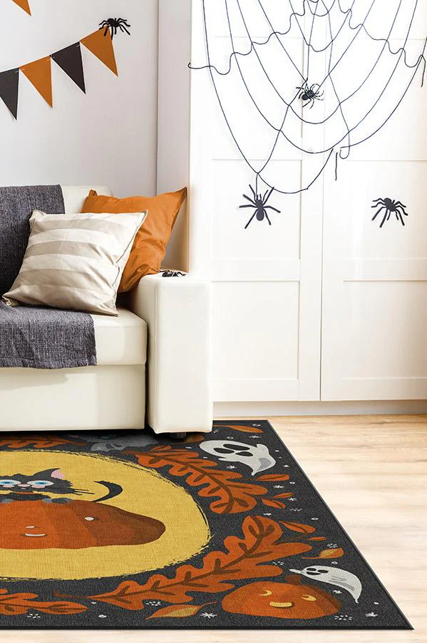 Scaredy Cat Flatwoven Rug