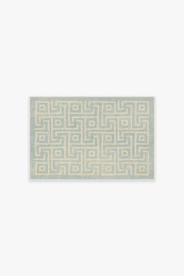 Rove Soft Aqua Flatwoven Rug