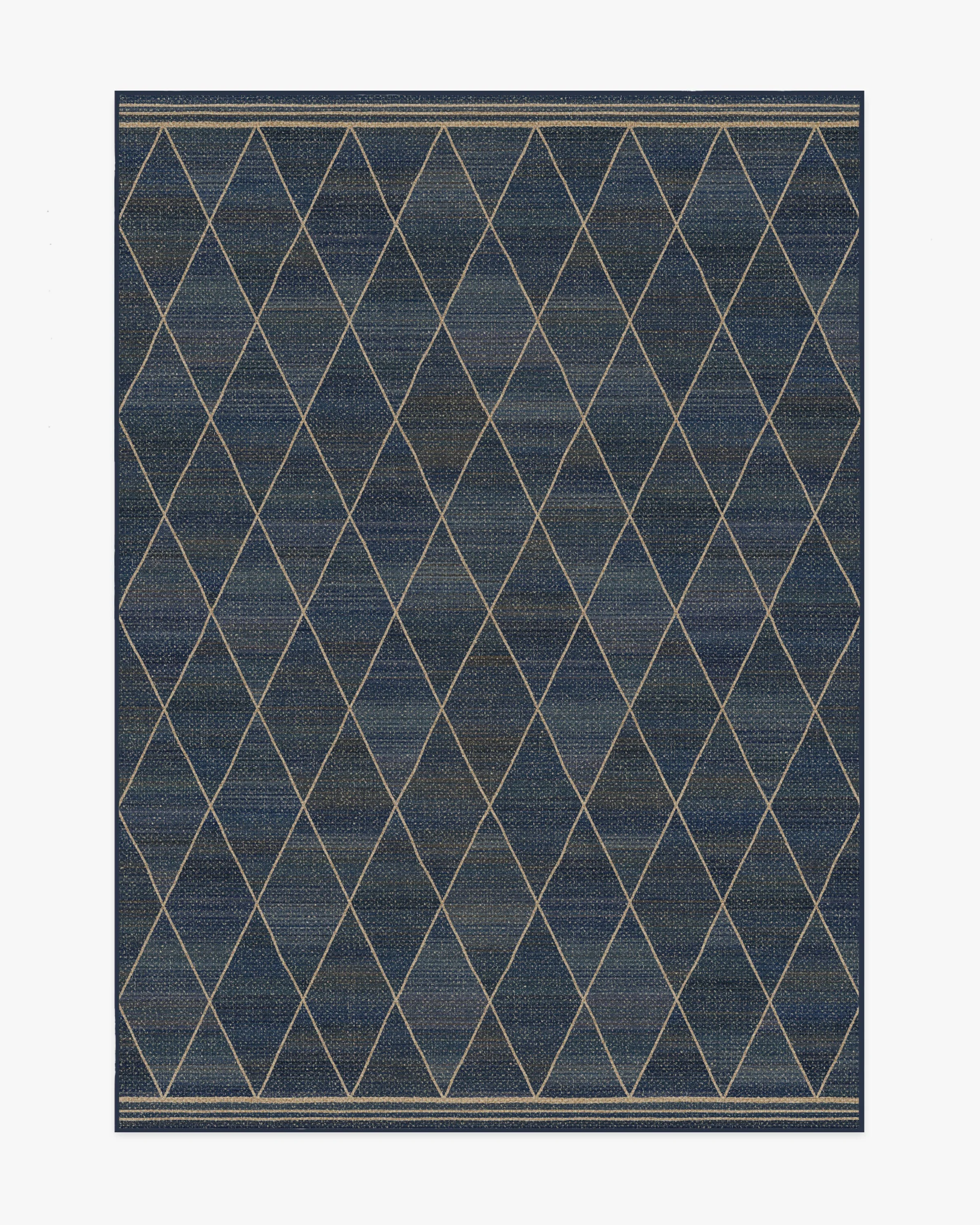Harlequin Trellis Natural Navy Re-Jute Rug