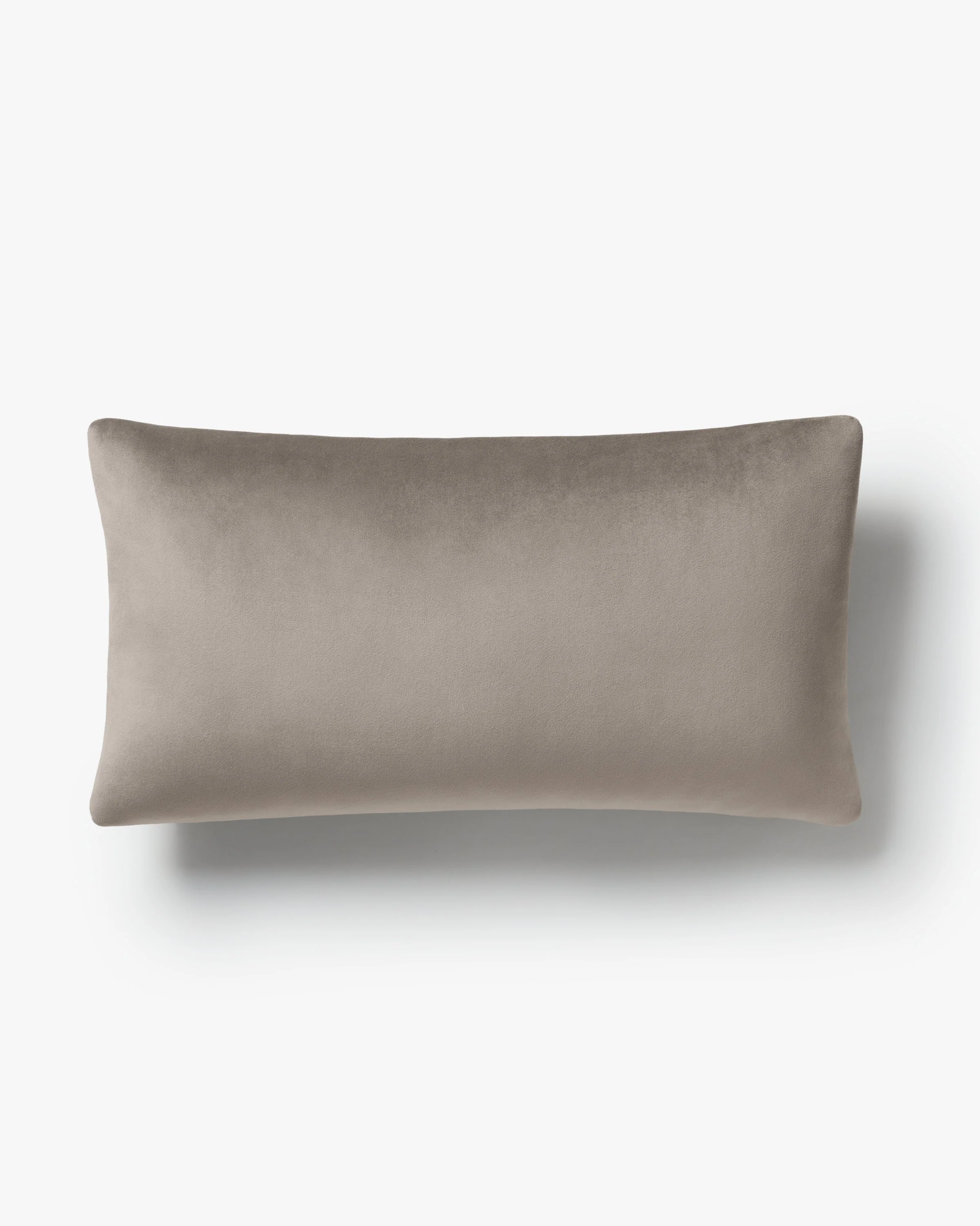 Grey Velvet Throw Pillow