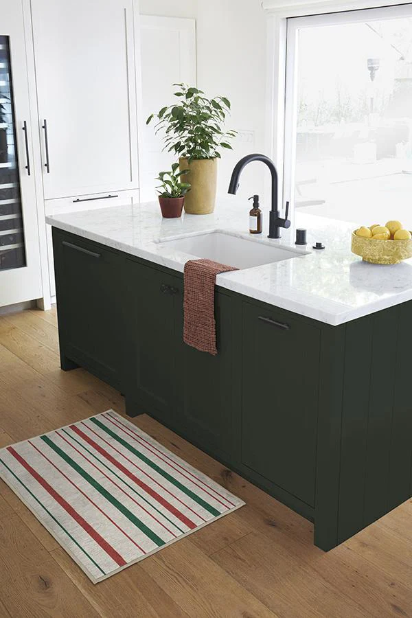 Hudson Stripe Red & Green Rug