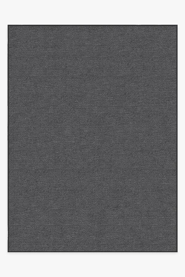 Heathered Solid Charcoal Flatwoven Rug