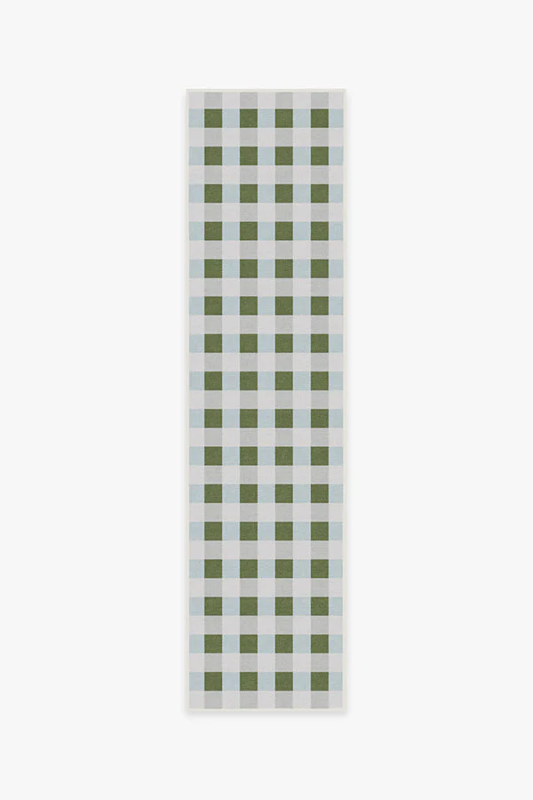 Sutton Moss Green & Blue Flatwoven Rug by The Home Edit
