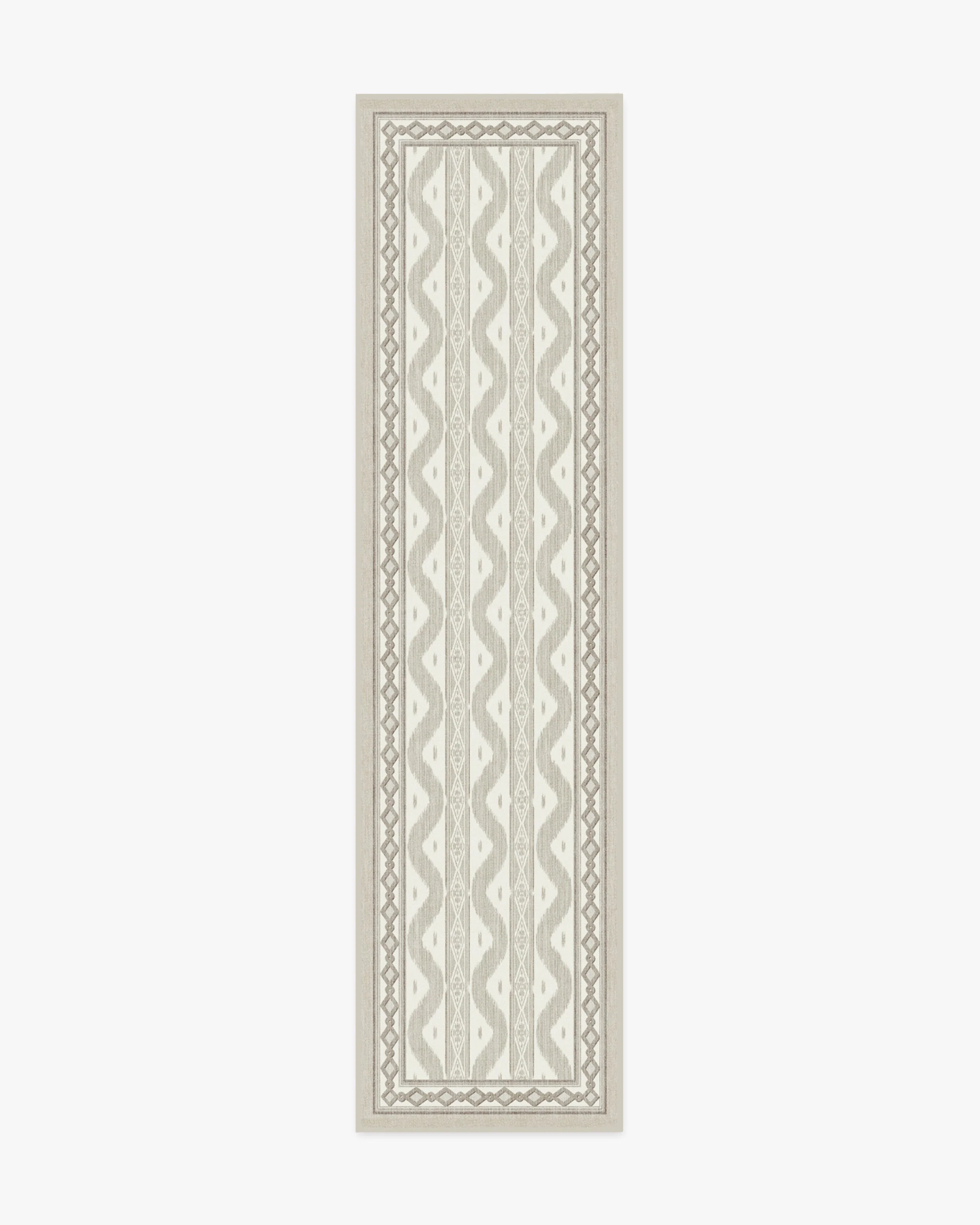 Ava Ikat Beige Flatwoven Rug by Mrs. Alice