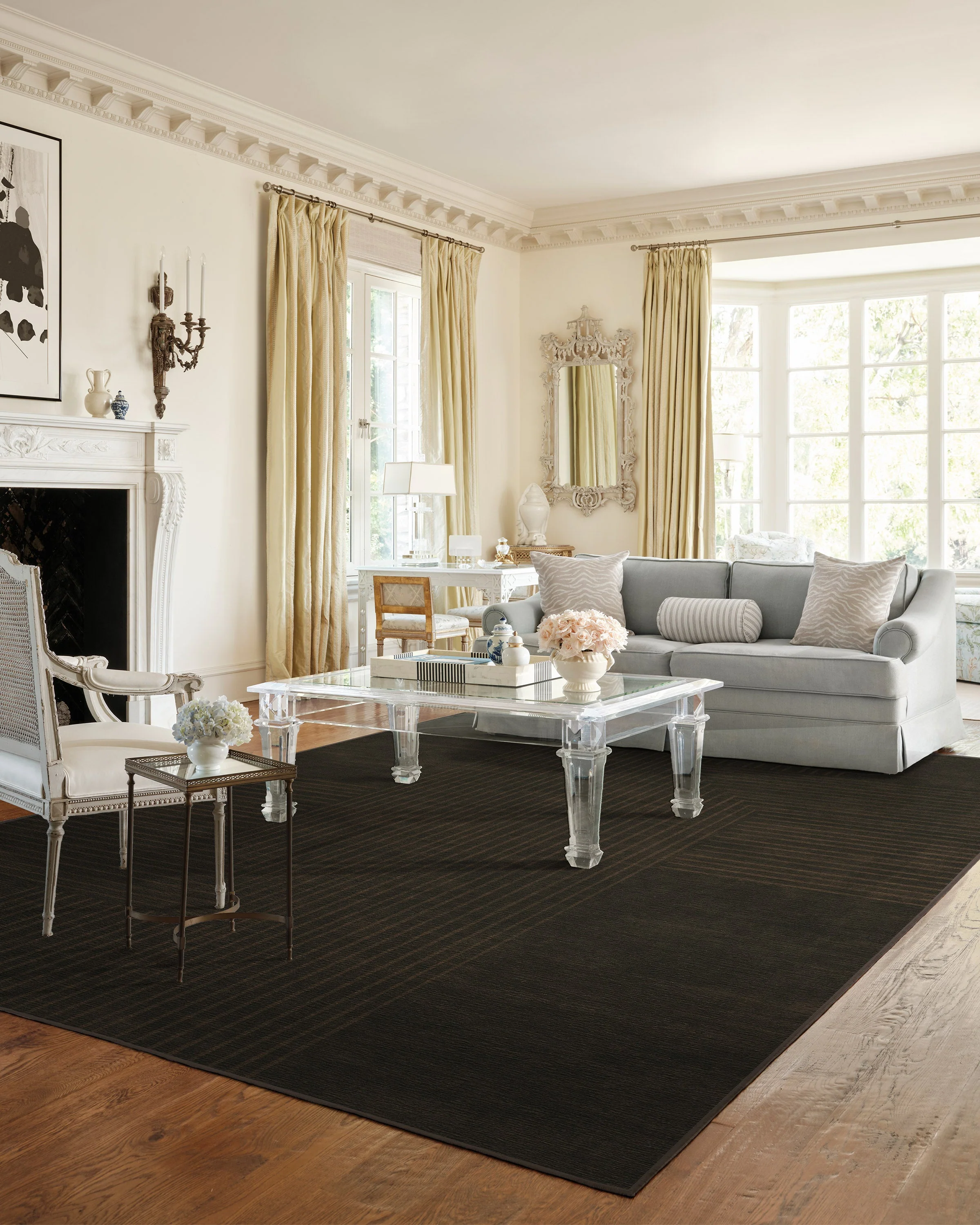 Bel Air Dark Chocolate Flatwoven Rug by The Hiltons