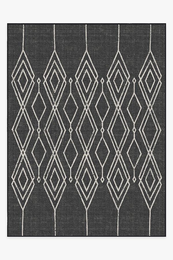 Gemma Lattice Black Outdoor Rug