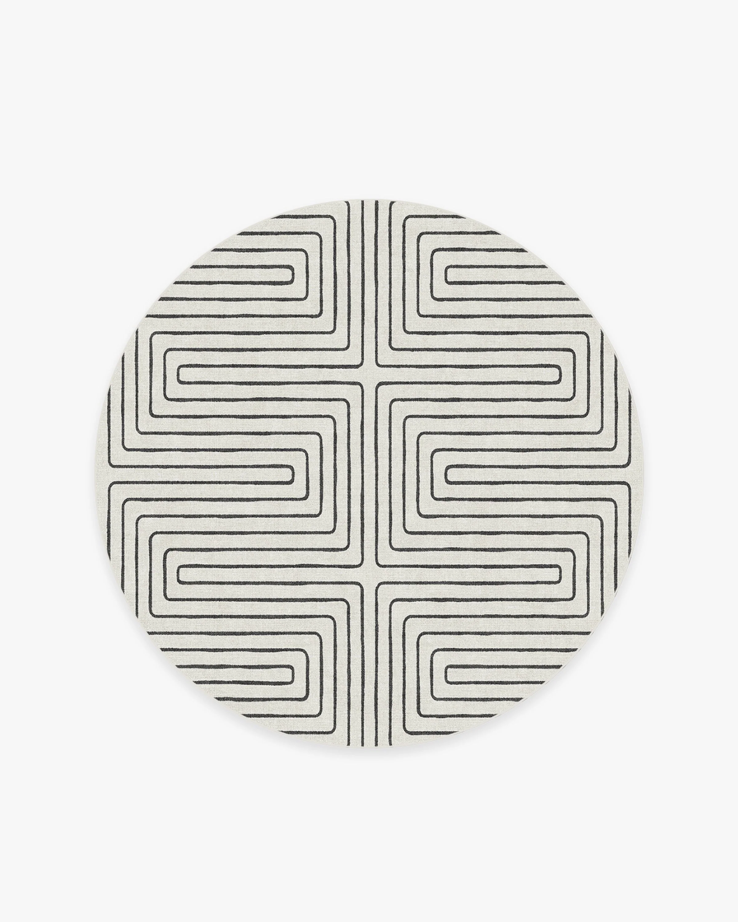 Labyrinth Black & Ivory Flatwoven Rug by Jonathan Adler