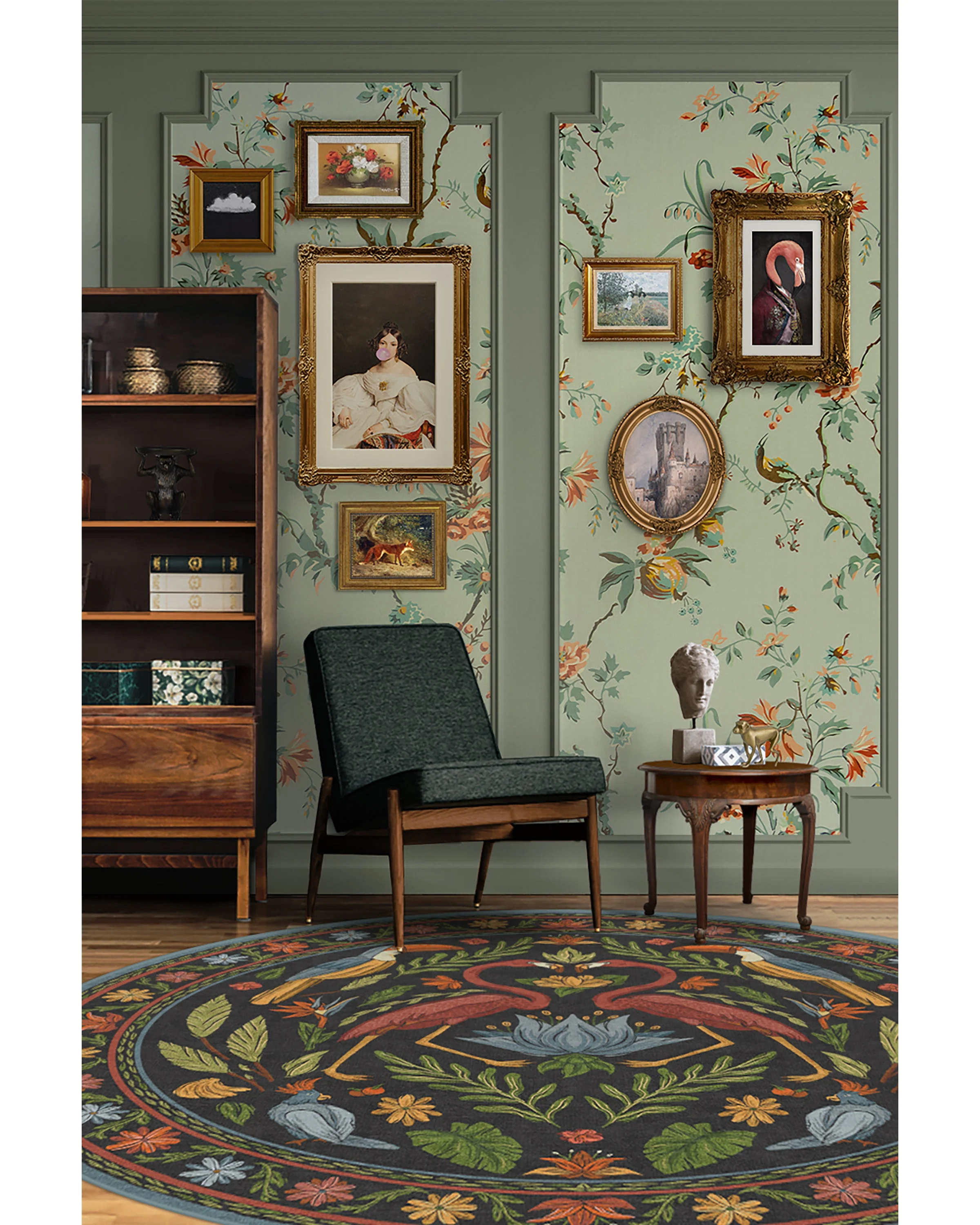 Birds Of A Feather Flatwoven Rug by Iris Apfel