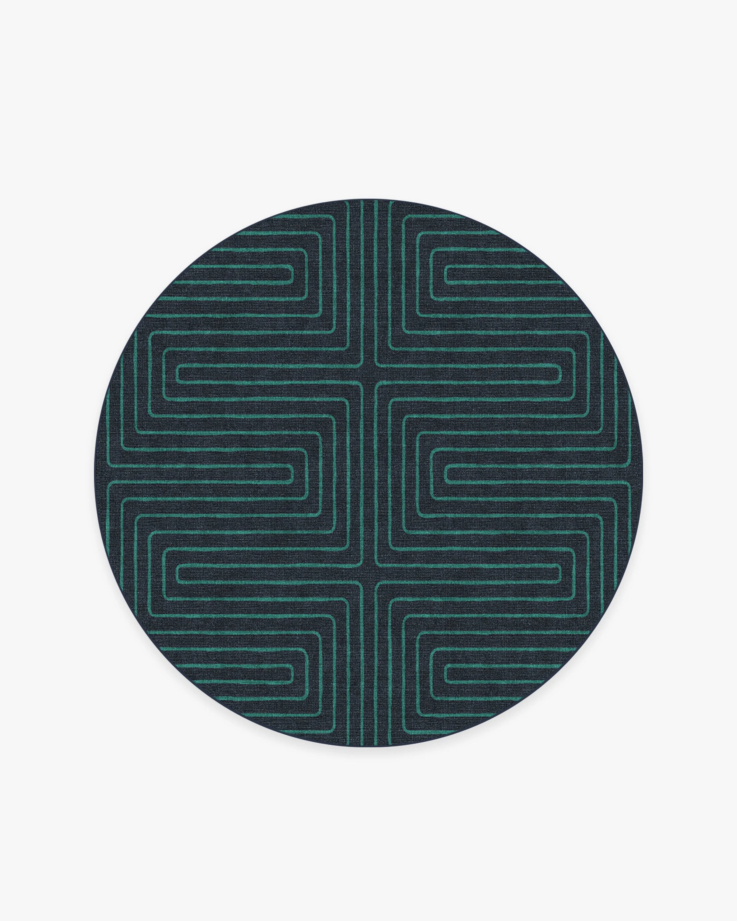 Labyrinth Navy & Teal Rug by Jonathan Adler