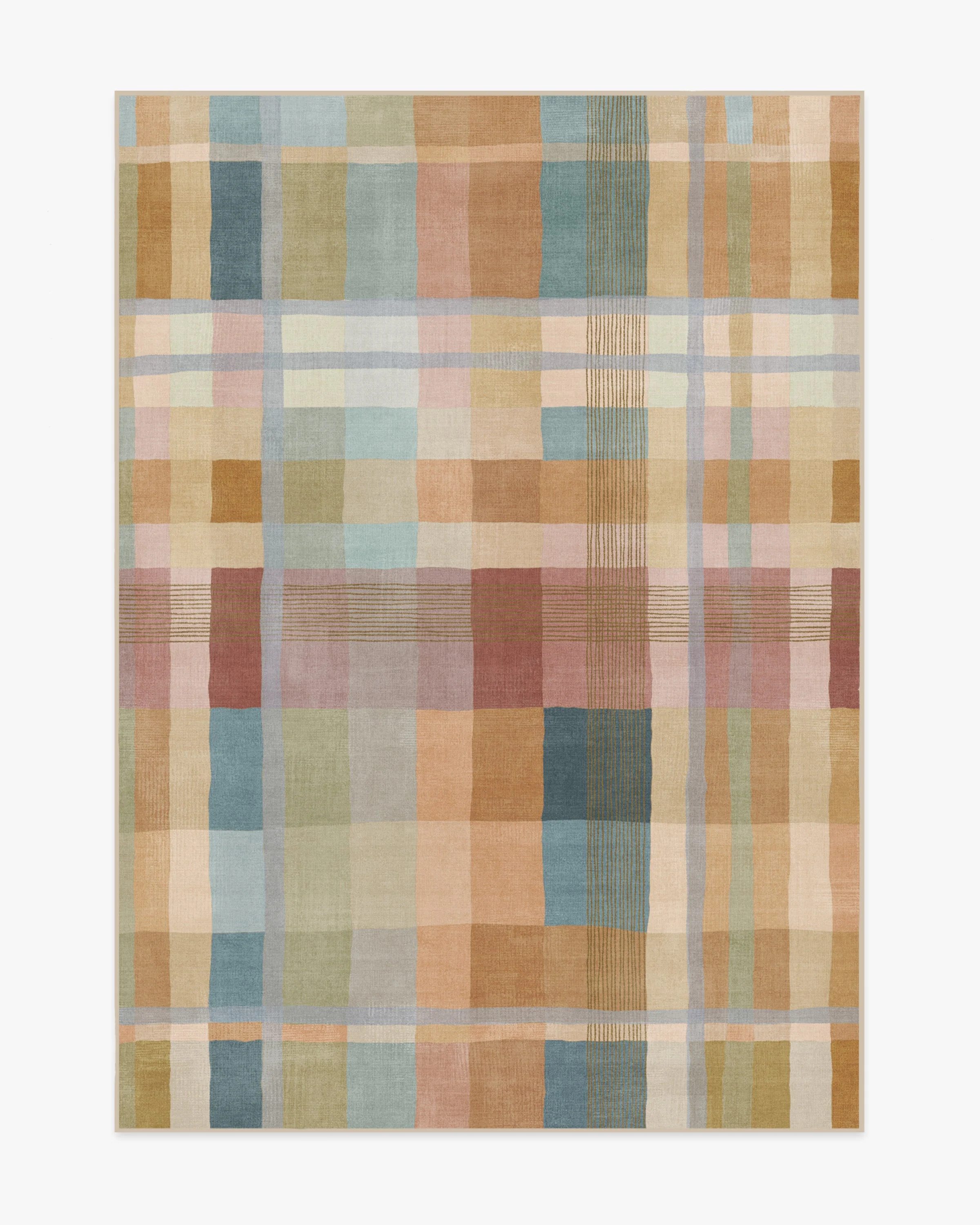 Margot Plaid Ochre Multicolor Flatwoven Rug