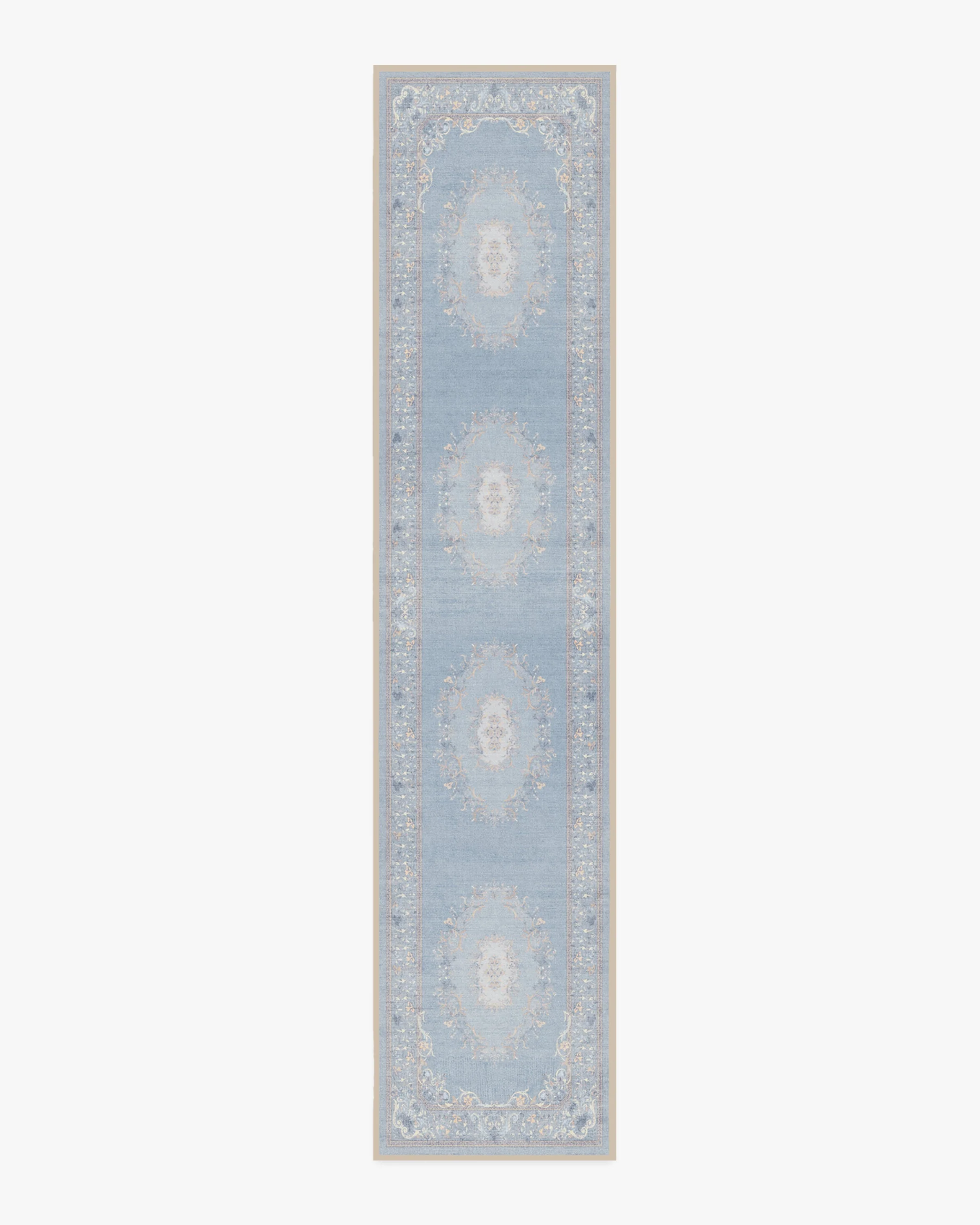 Lady Whistledown Soft Blue Rug by Bridgerton