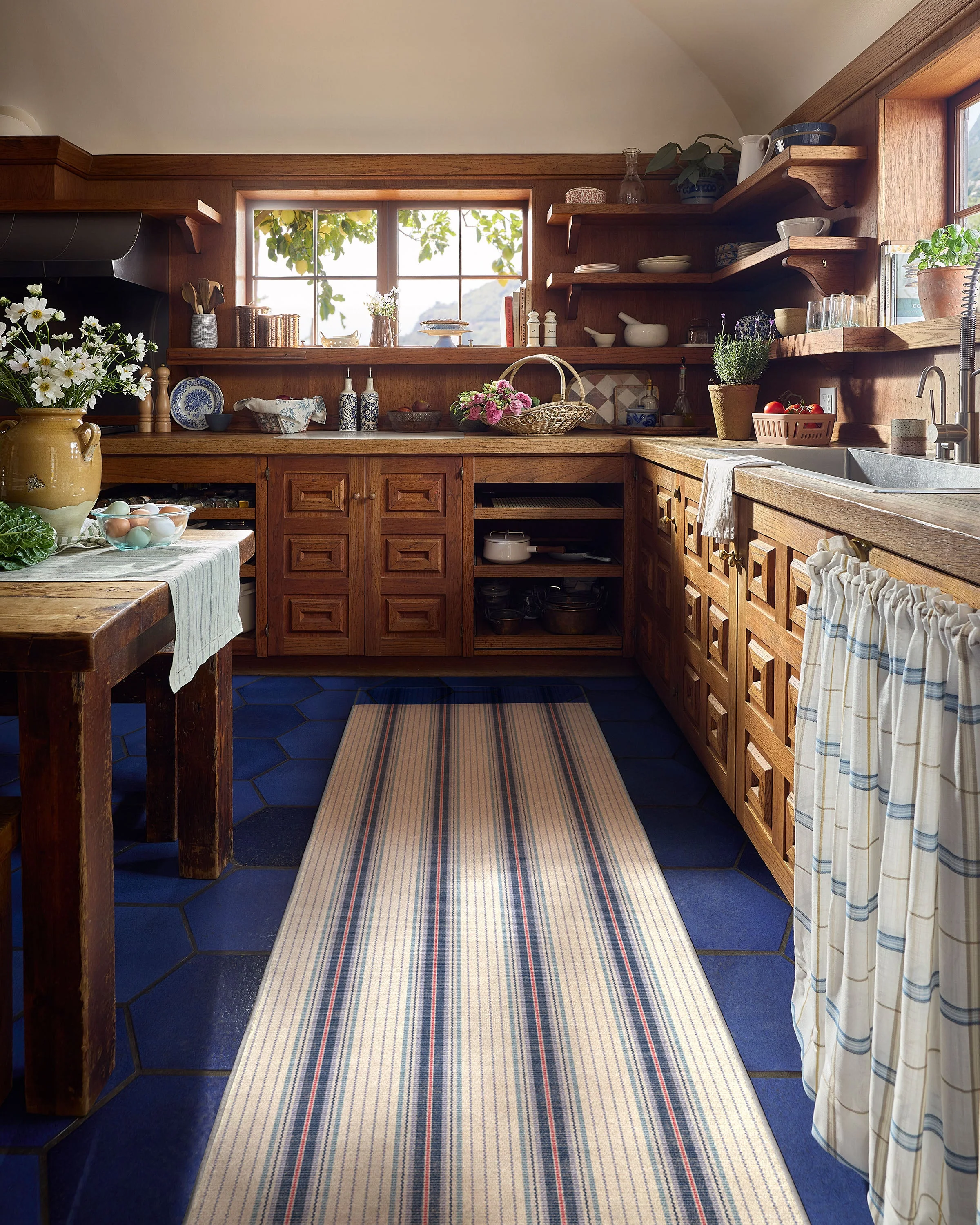 Cosette Stripe Ivory & Indigo Rug