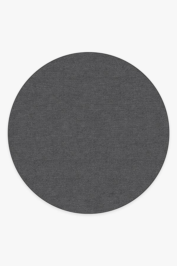 Heathered Solid Charcoal Flatwoven Rug