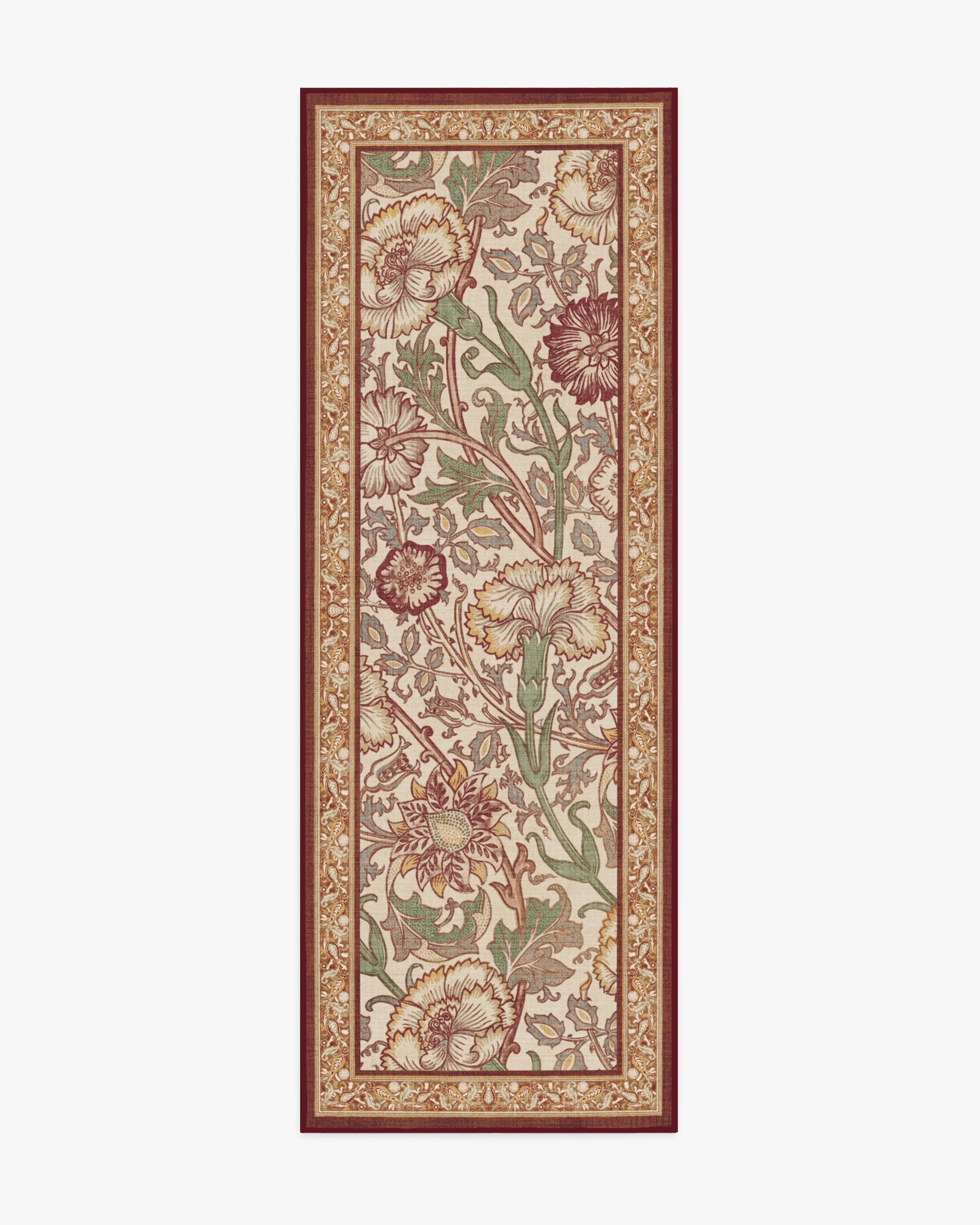Pink & Rose Burgundy Flatwoven Rug by Morris & Co.