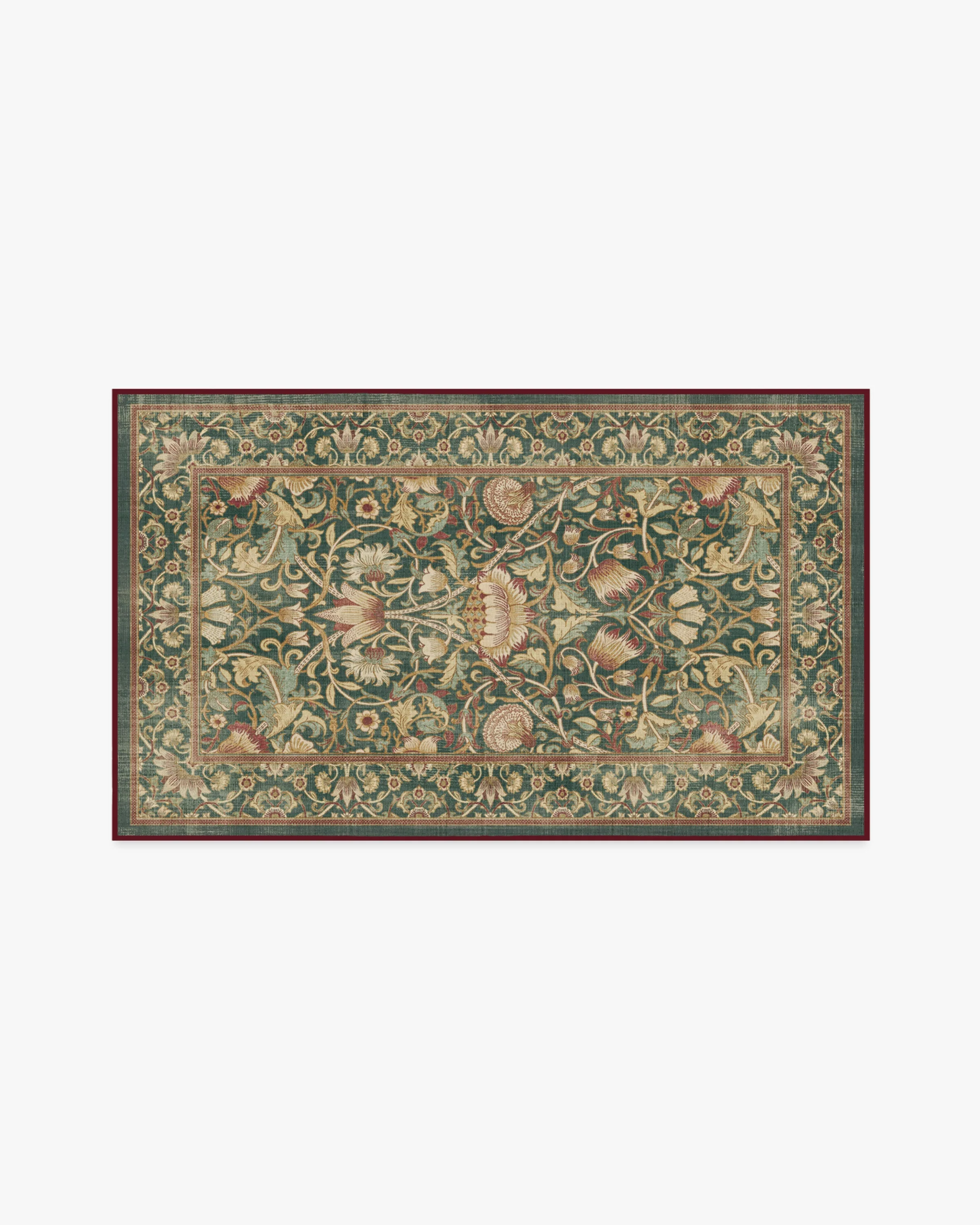 Lodden Soft Evergreen & Gold Rug by Morris & Co.