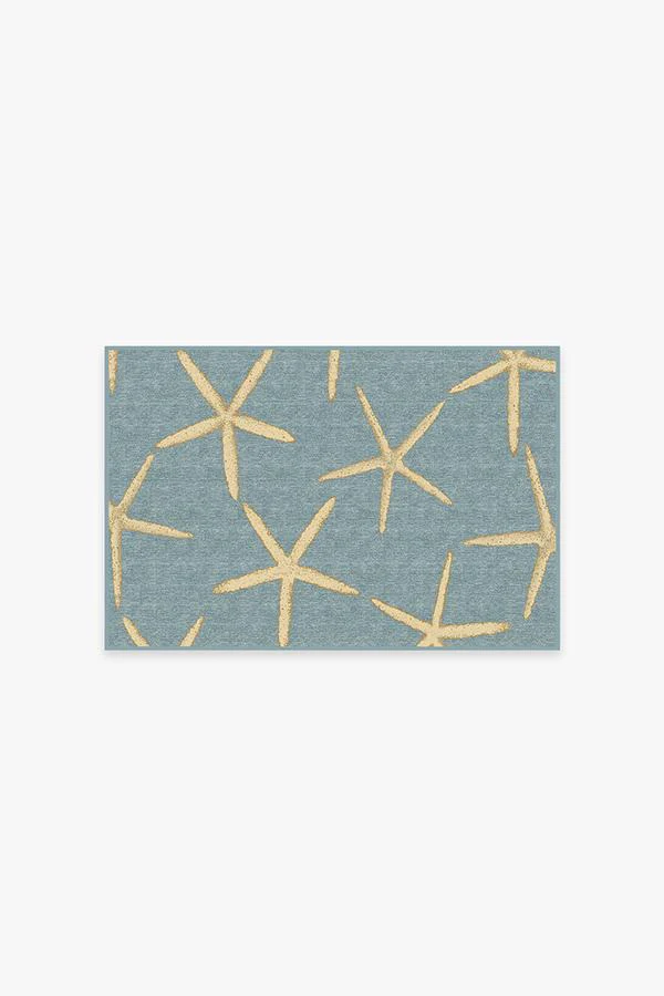 Starfish Pale Blue Flatwoven Rug