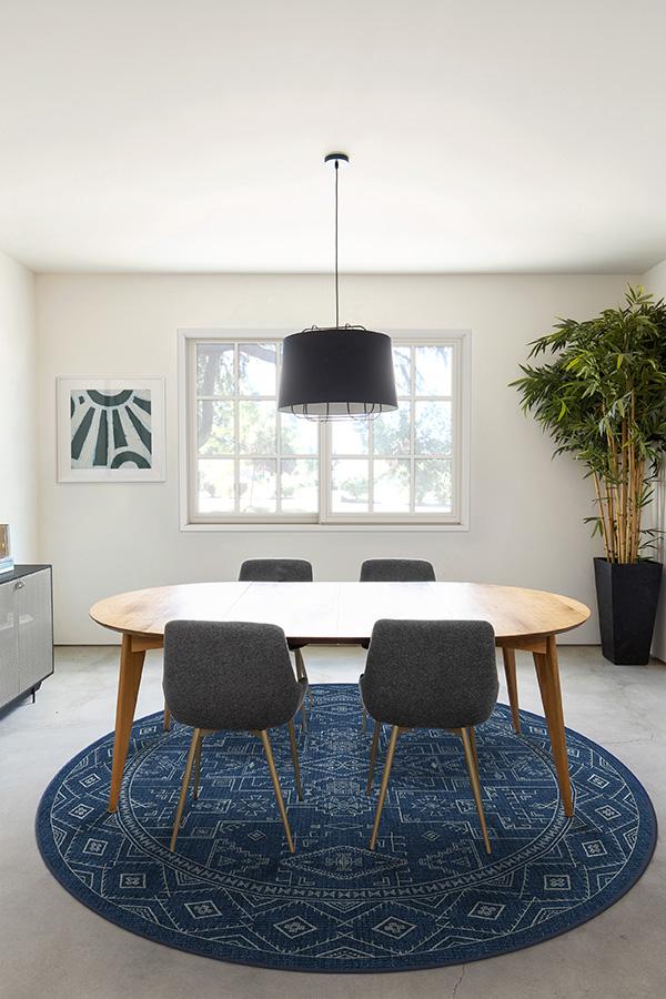 Leelu Navy Blue Flatwoven Rug