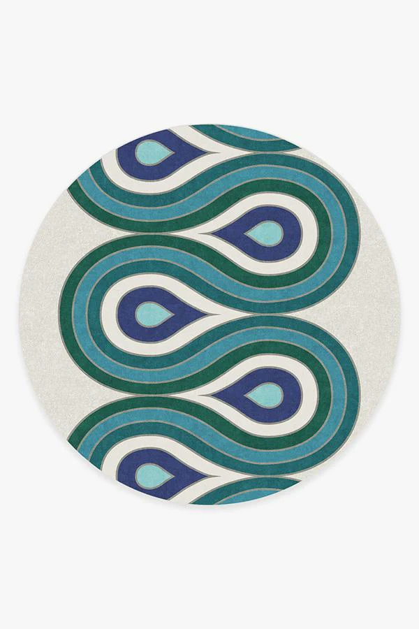 Milano Peacock Flatwoven Rug by Jonathan Adler