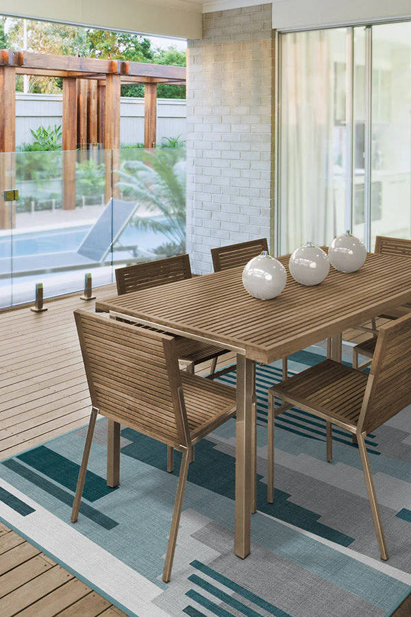 Tropea Teal Outdoor Rug