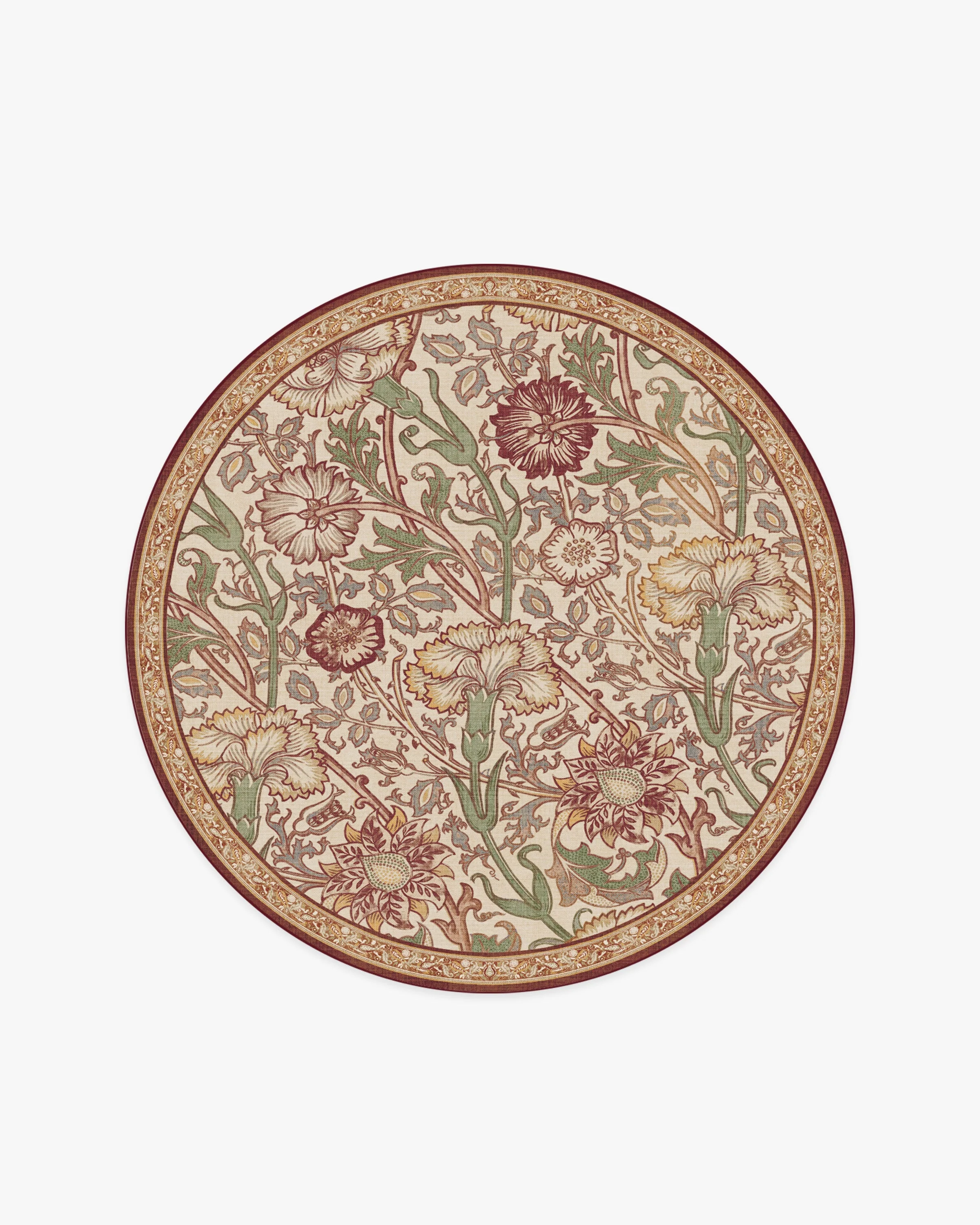 Pink & Rose Burgundy Flatwoven Rug by Morris & Co.