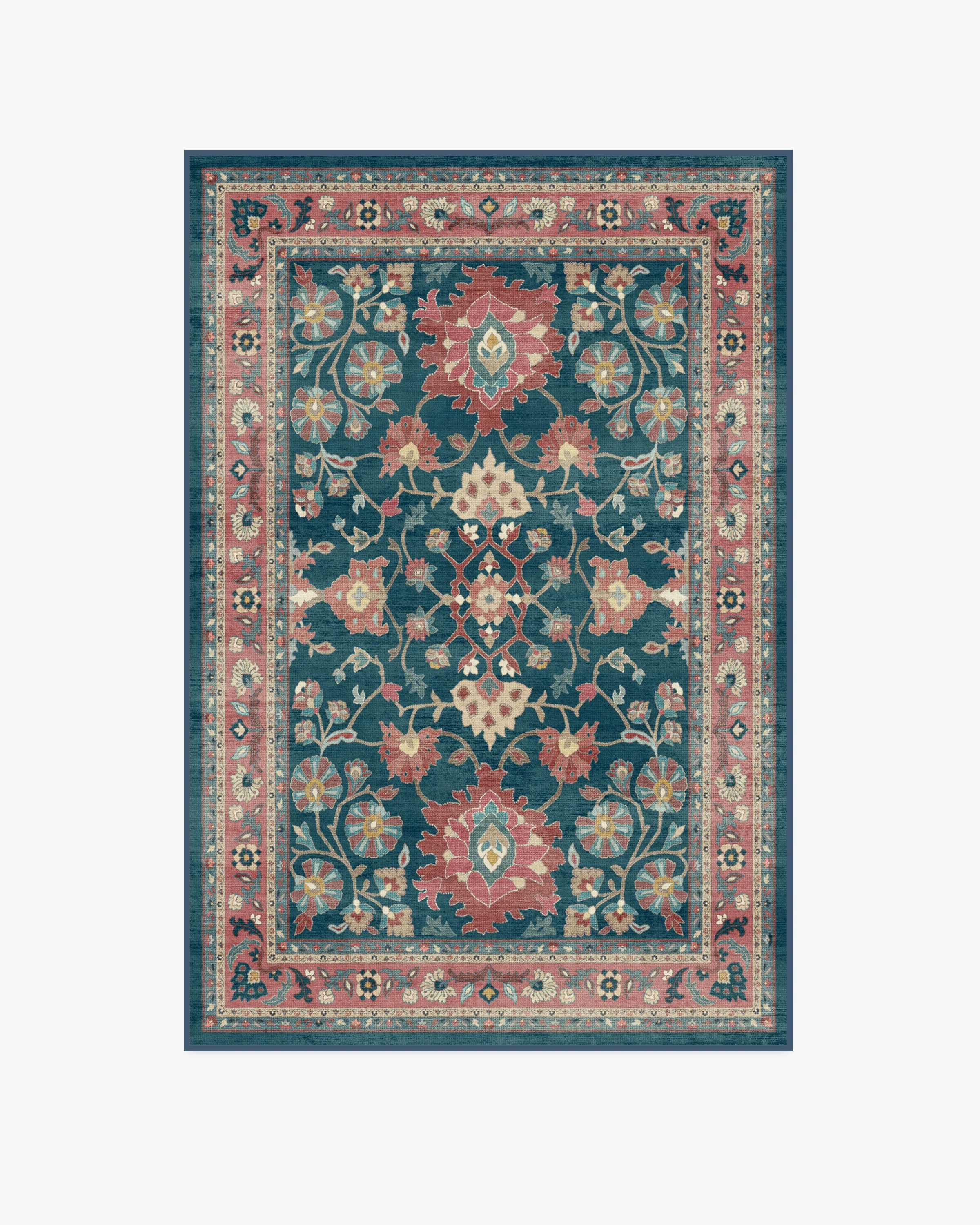 Calabria Navy & Cayenne Rug