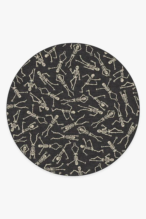 Bone Dance Black Flatwoven Rug