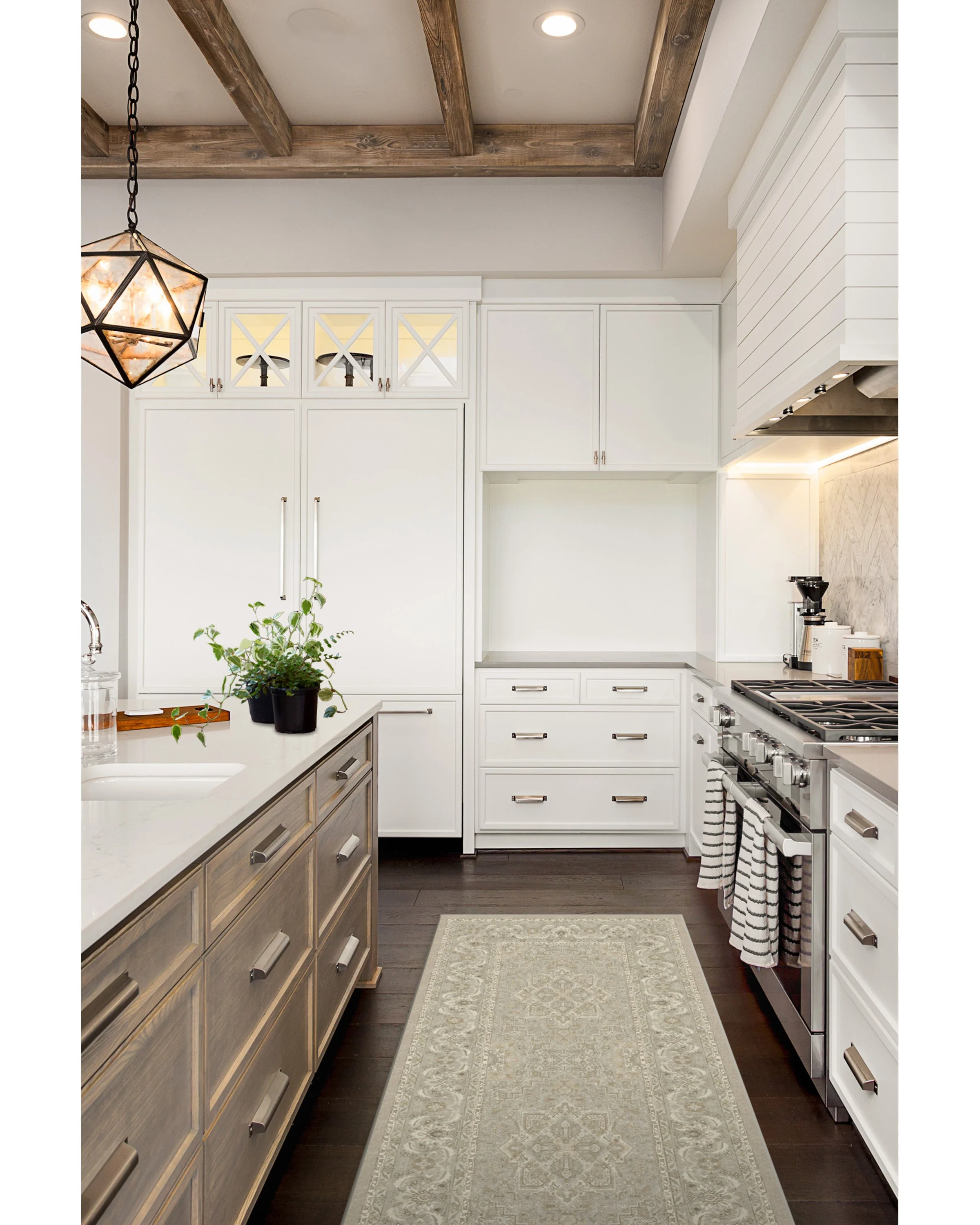 Hendesi Heriz Cream Rug
