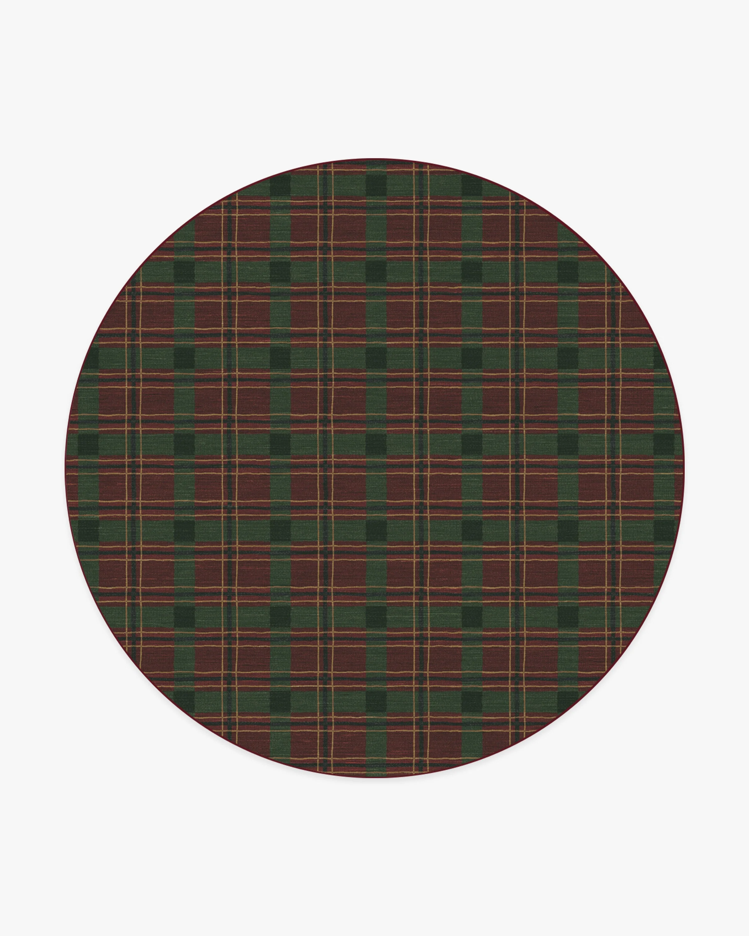 Piper Plaid Burgundy & Green Flatwoven Rug