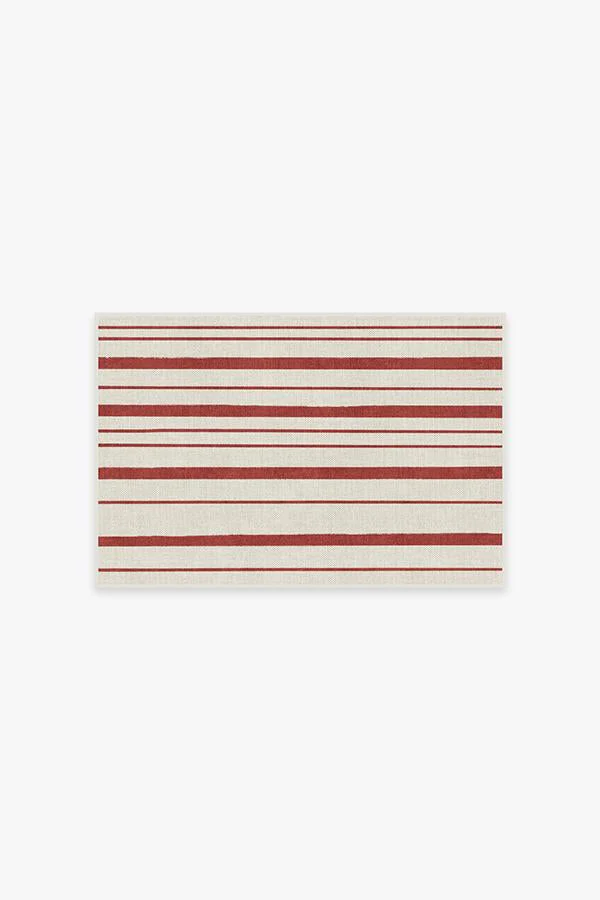 Hudson Stripe Red Rug