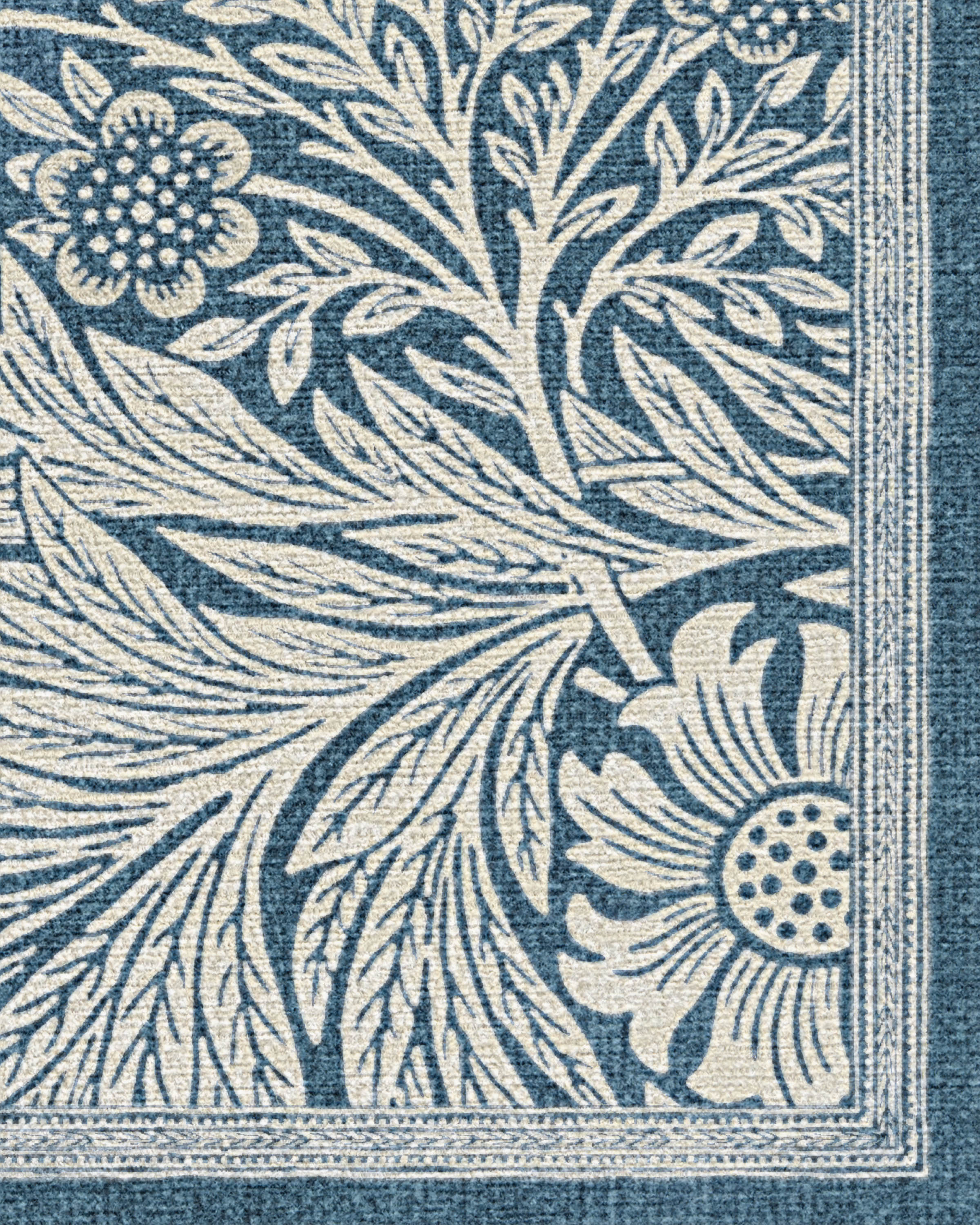 Marigold Blue Flatwoven Rug by Morris & Co.