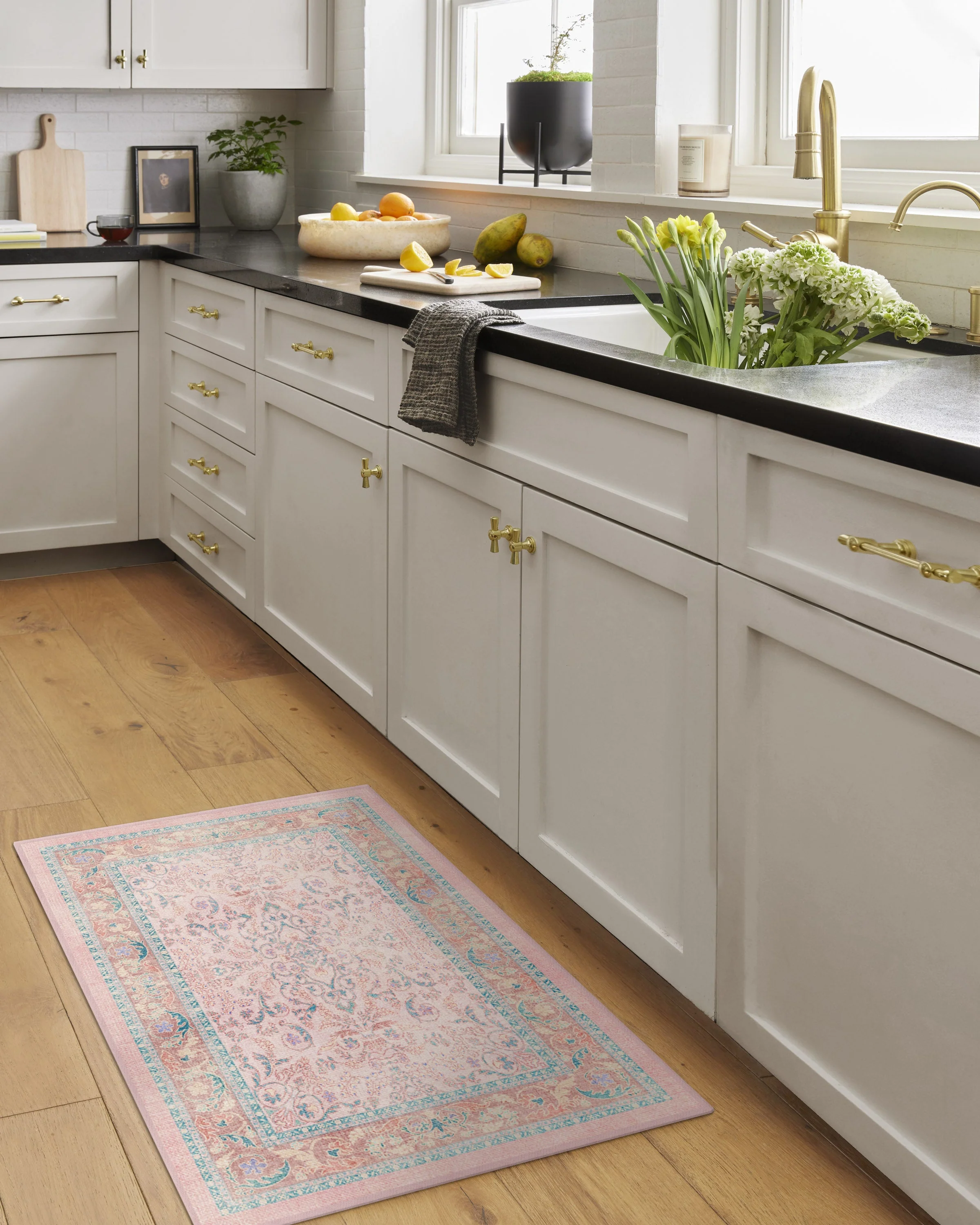 Fit For A Queen Soft Rose Rug by Bridgerton