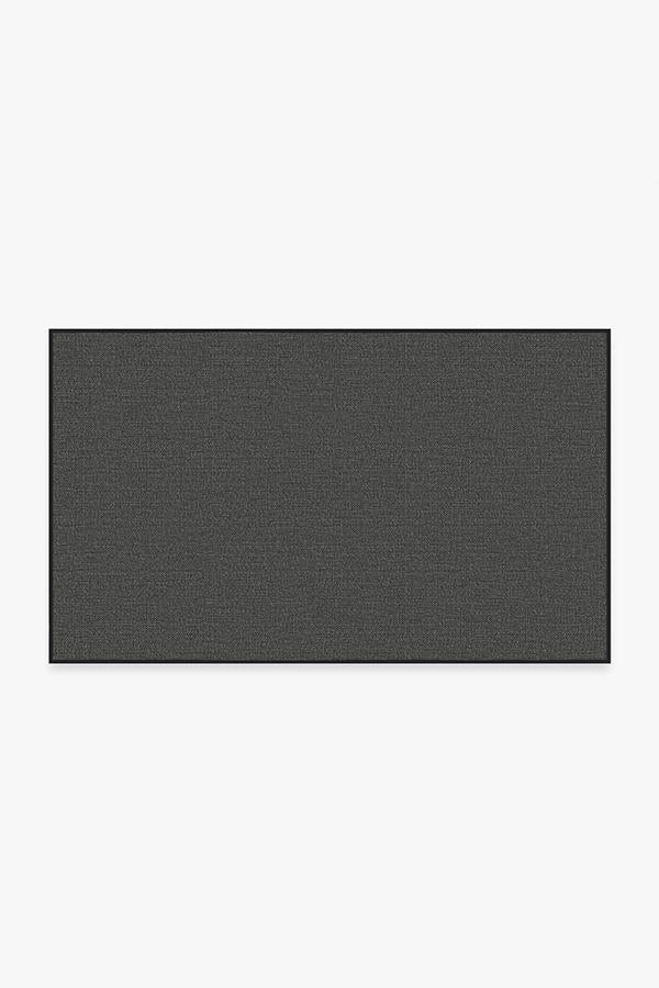 Denim Solid Black Outdoor Rug