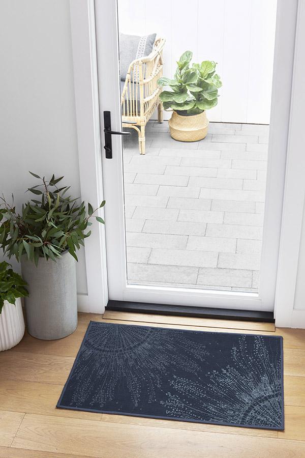 Jellyfish Bloom Navy Flatwoven Rug