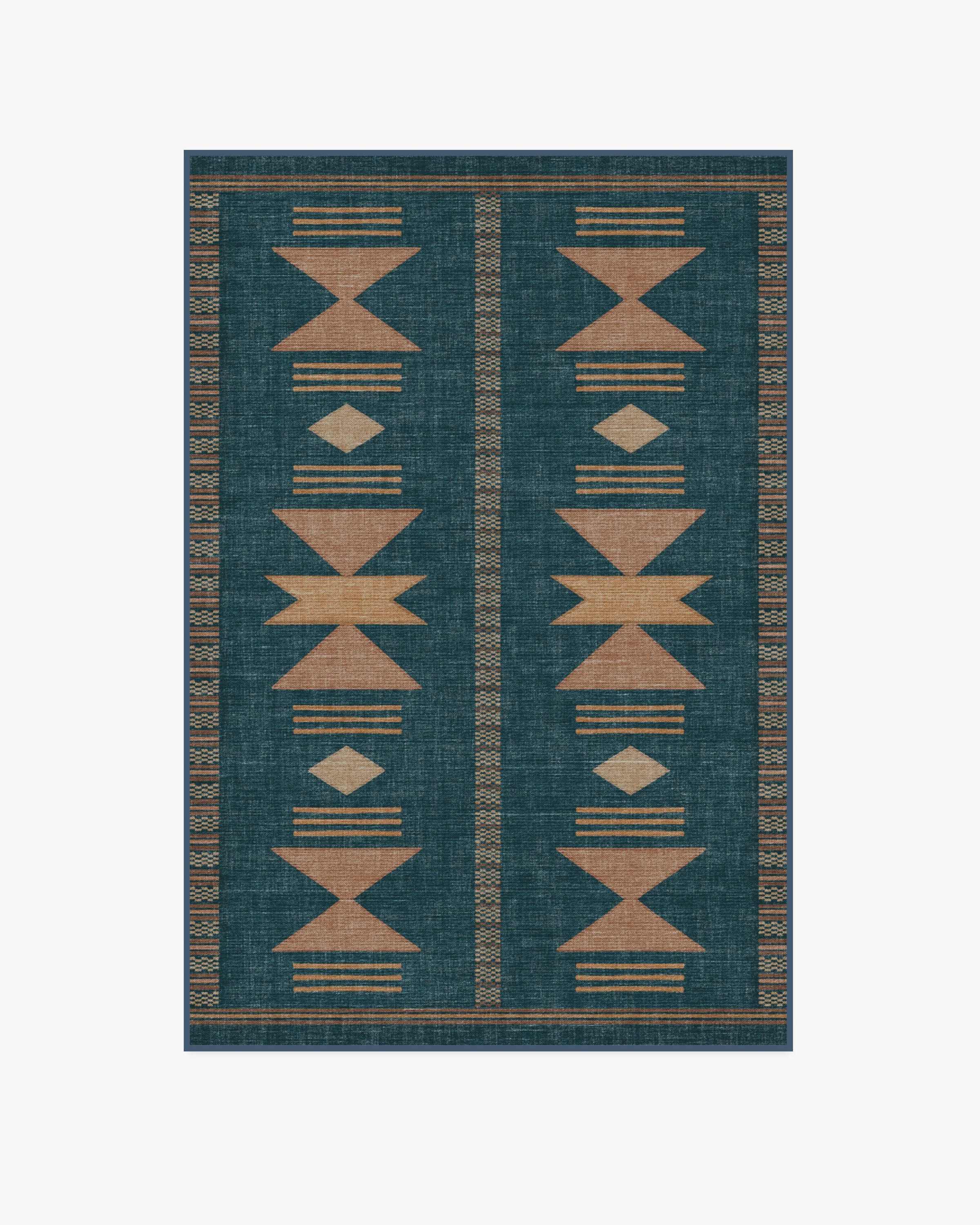 Lark Blue & Rose Rug