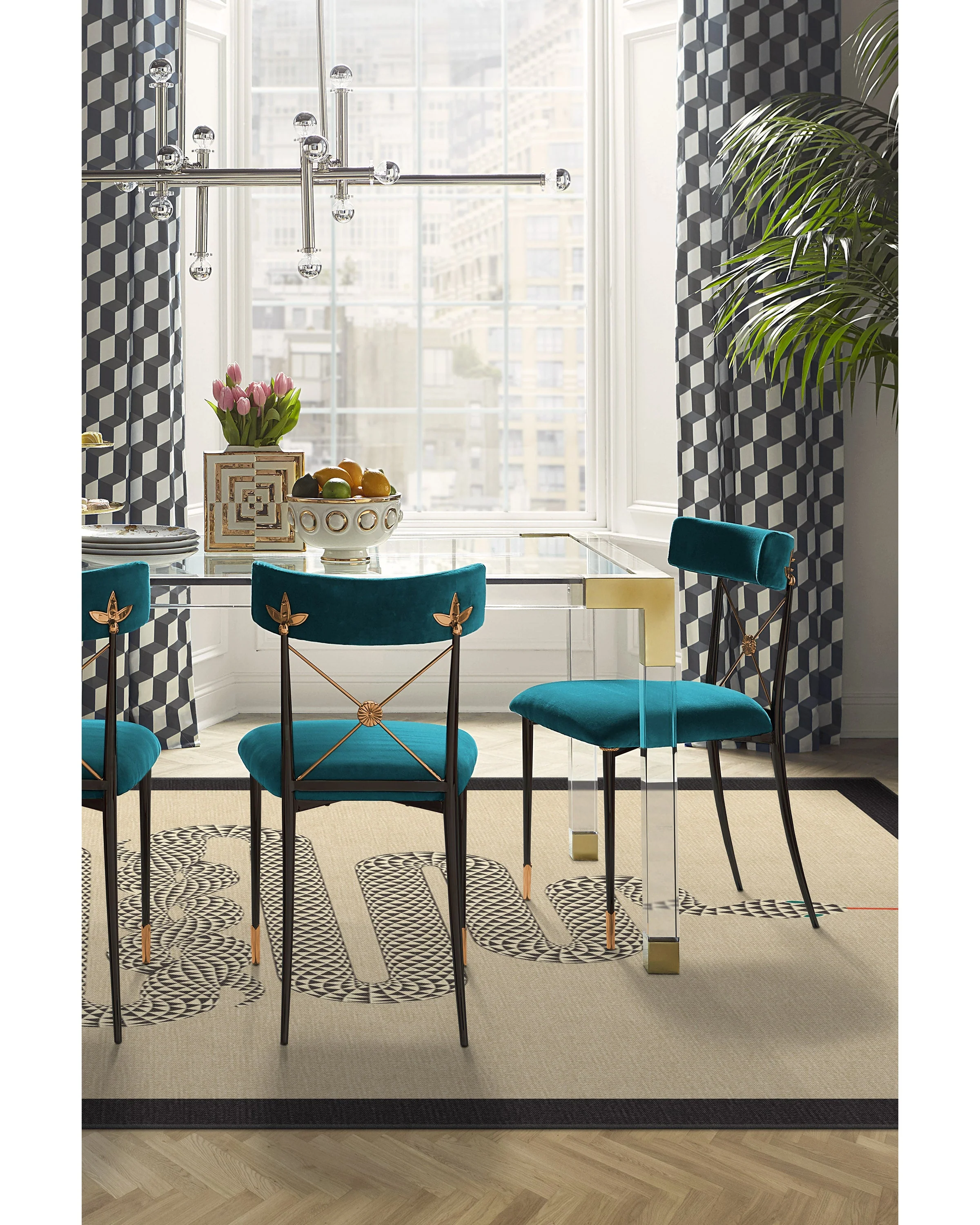 Venom Neutral Flatwoven Rug by Jonathan Adler