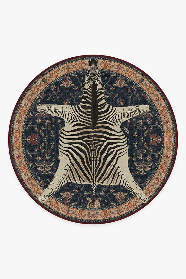 On Safari Sapphire Rug by Iris Apfel