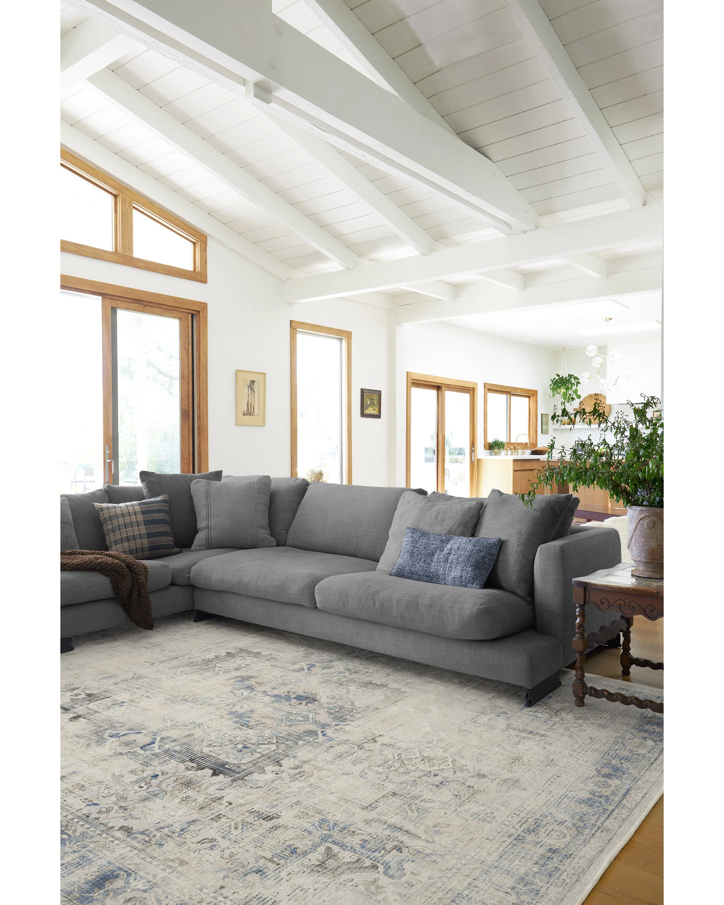 Kamran Blue Quartz Flatwoven Rug
