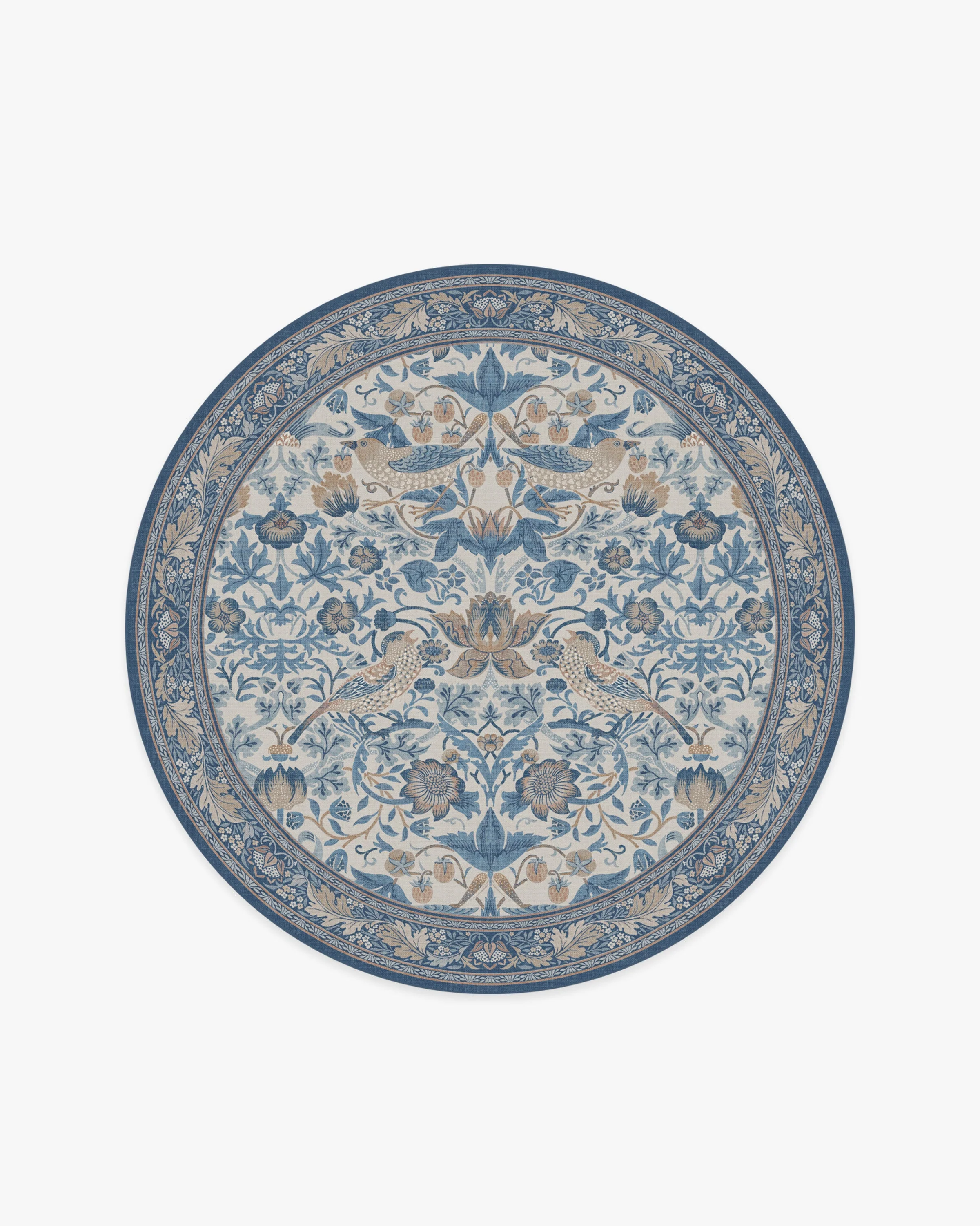 Strawberry Thief Indigo & Ivory Rug by Morris & Co.