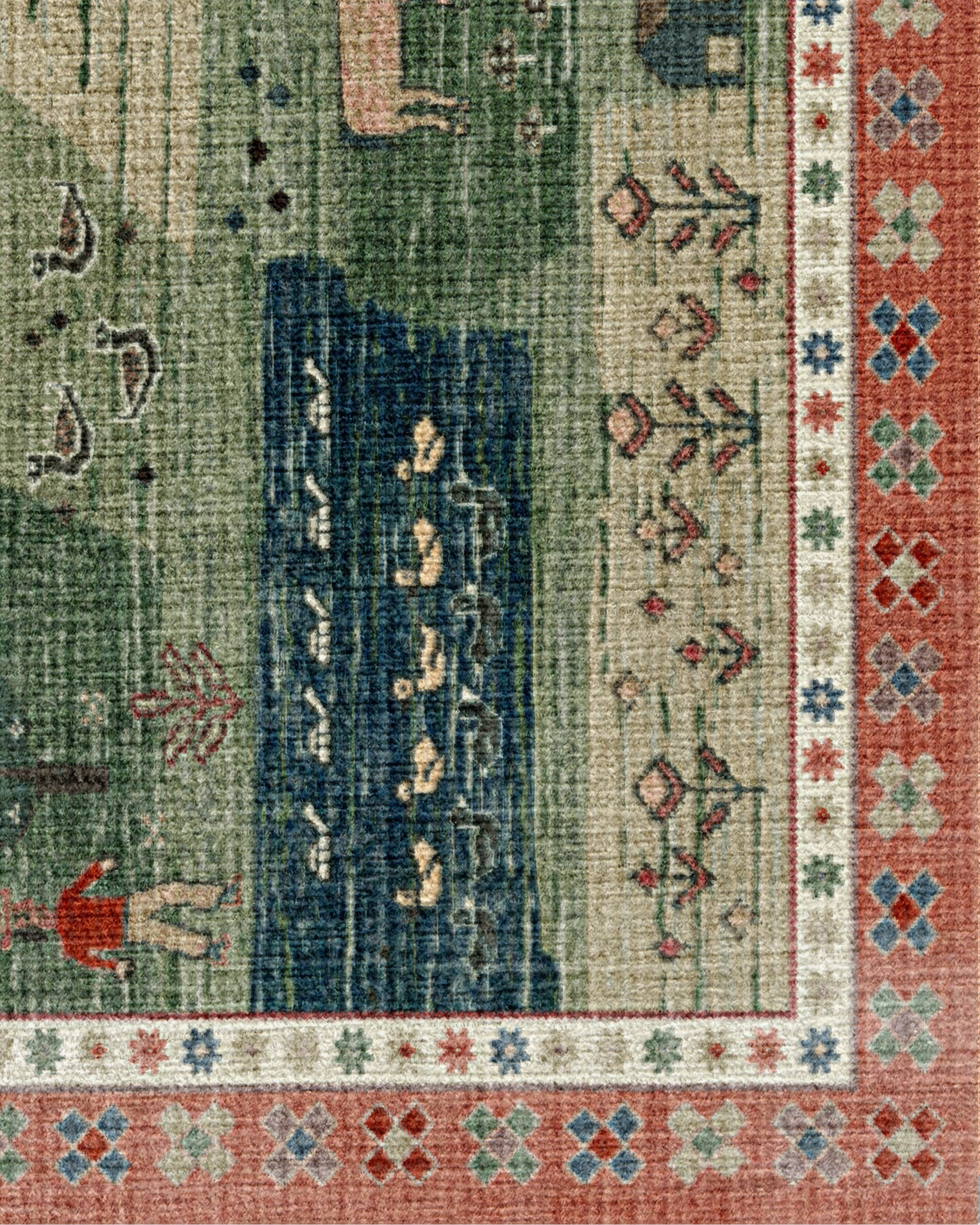 Alder Green Flatwoven Rug