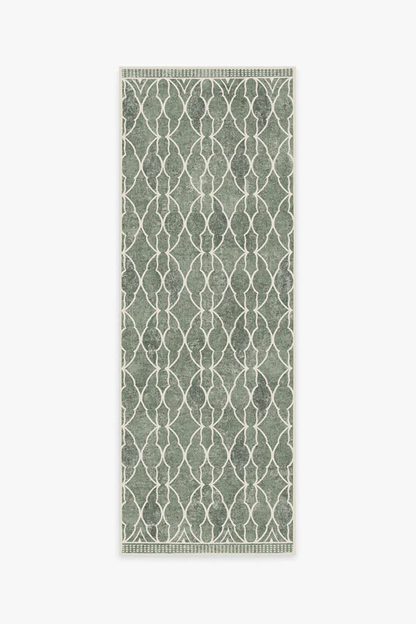 Grogu™ Trellis Sage Green Flatwoven Rug