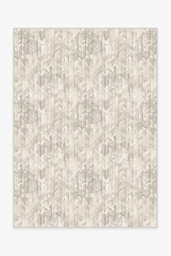 Watercolor Herringbone Cream Rug